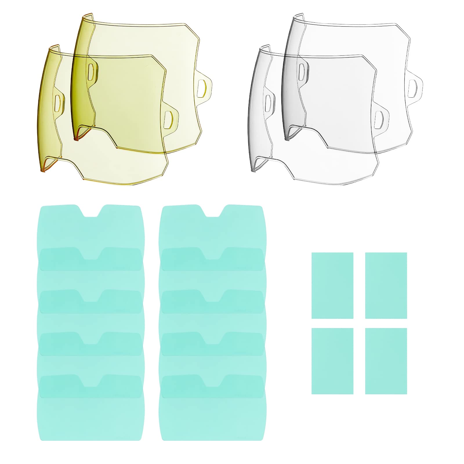 Welding Helmet Accessories Replacement Lens 10 Grind Shield Clear Lens+4 Outside Cover Lens+2 Inner Lenses for TF-WH10（YE）