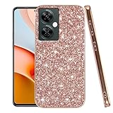 Compatibile con Cover Oneplus Nord CE 3 Lite 5G Glitter Silicone Antiurto, Custodia Oneplus Nord CE 3 Lite TPU Sottile Brillantini Protezione Case (oro rosa)