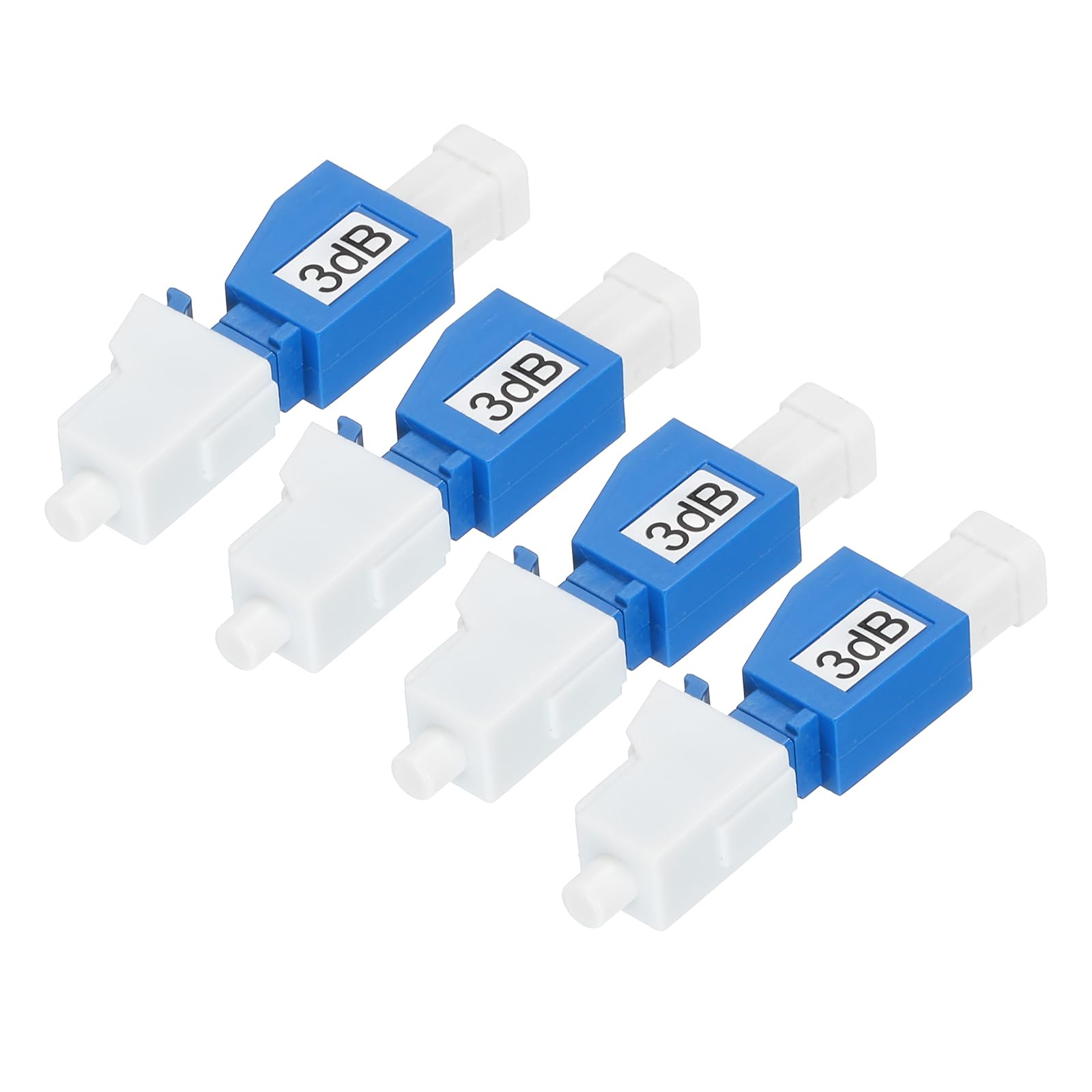 QUARKZMAN Attenuatore per Fibre Ottica Lc 3db, Attenuatore per Fibre Ottica Fissa Monomodale Lc/Upc Sm da Maschio a Femmina per Trasmissione in Fibre Ottica, 4pz