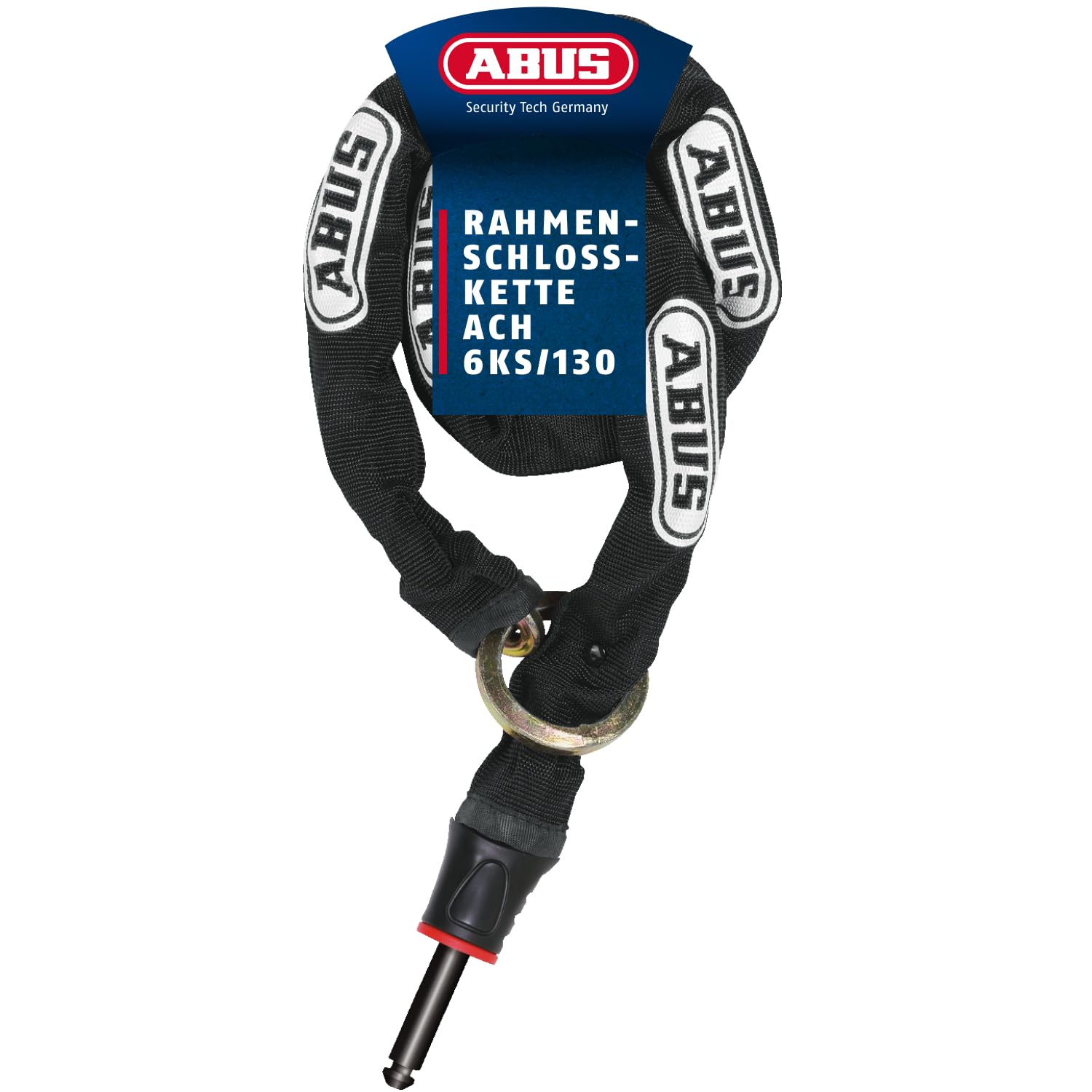 ABUS Rahmenschloss-Einsteckkette - Adaptor Chain 6KS - Fahrradschloss mit 130 cm Länge - 6 mm Starkes Kettenschloss