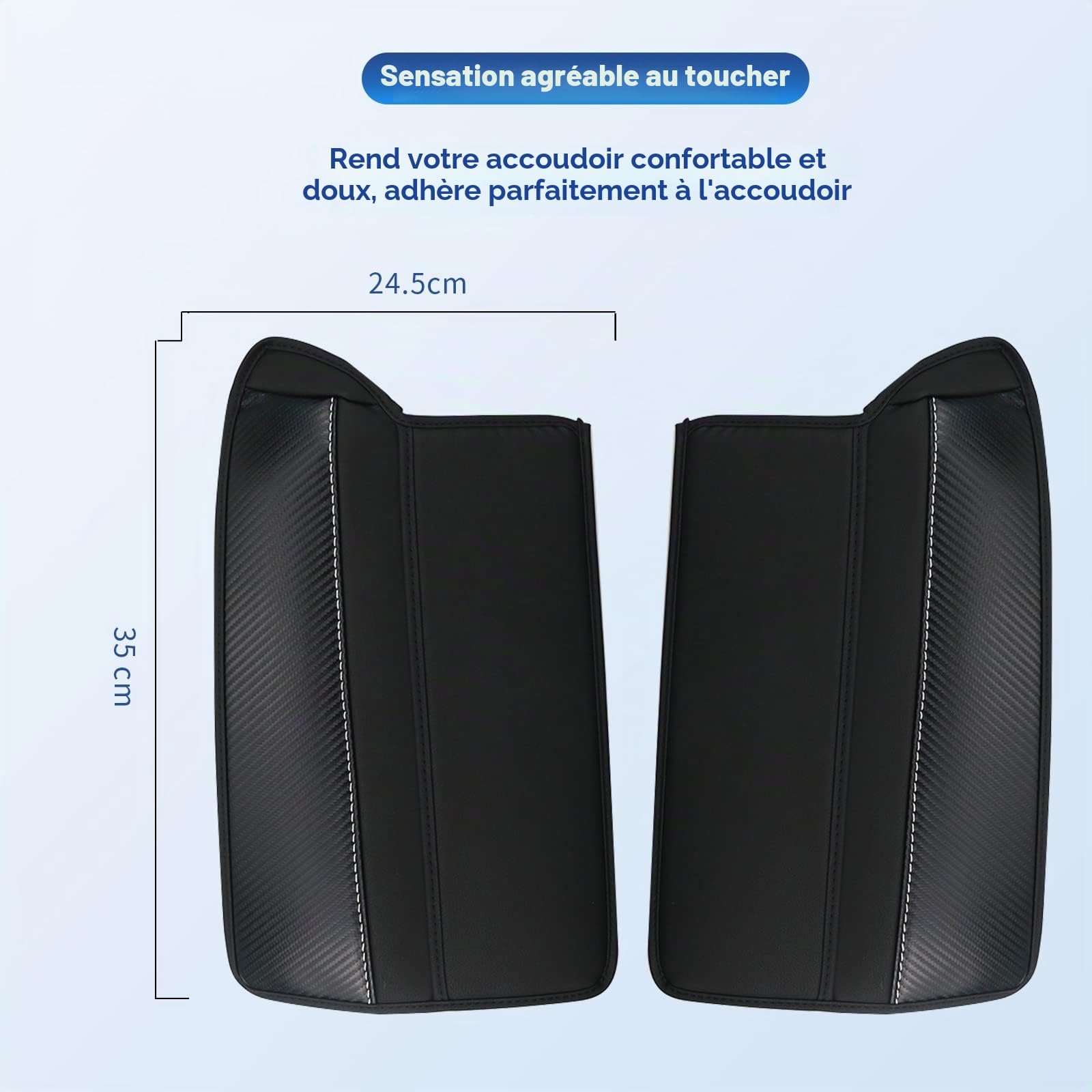 CDEFG Peugeot 3008 5008 508 C5 aircross DS7 Crossback 2016-2024 2025, Housse de Protection Accoudoirs Voiture Console Centrale Accoudoir Couverture Couvercle de boîte d'accoudoir Accessoire