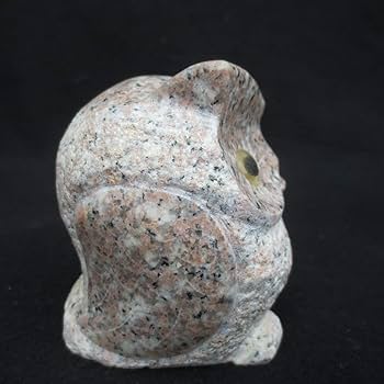 Amazon.co.jp: フクロウ ふくろう 置物 梟 オブジェ 福郎 御影石663