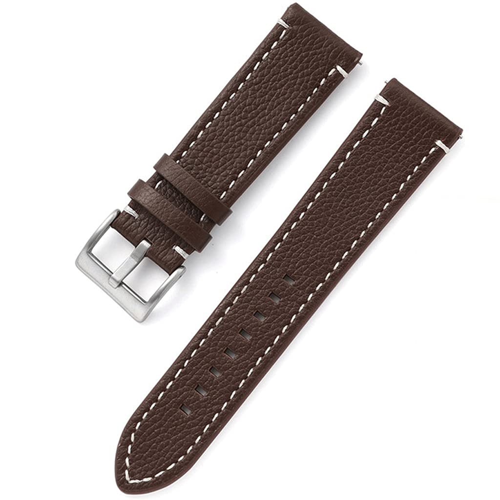 Doppelseitiges Lederarmband, 18 mm, 20 mm, 22 mm, 24 mm, Schnellverschluss, Uhrenarmband für Herren und Damen, Gelb, Rot, Schwarz, Zubehör (D, 24 mm)