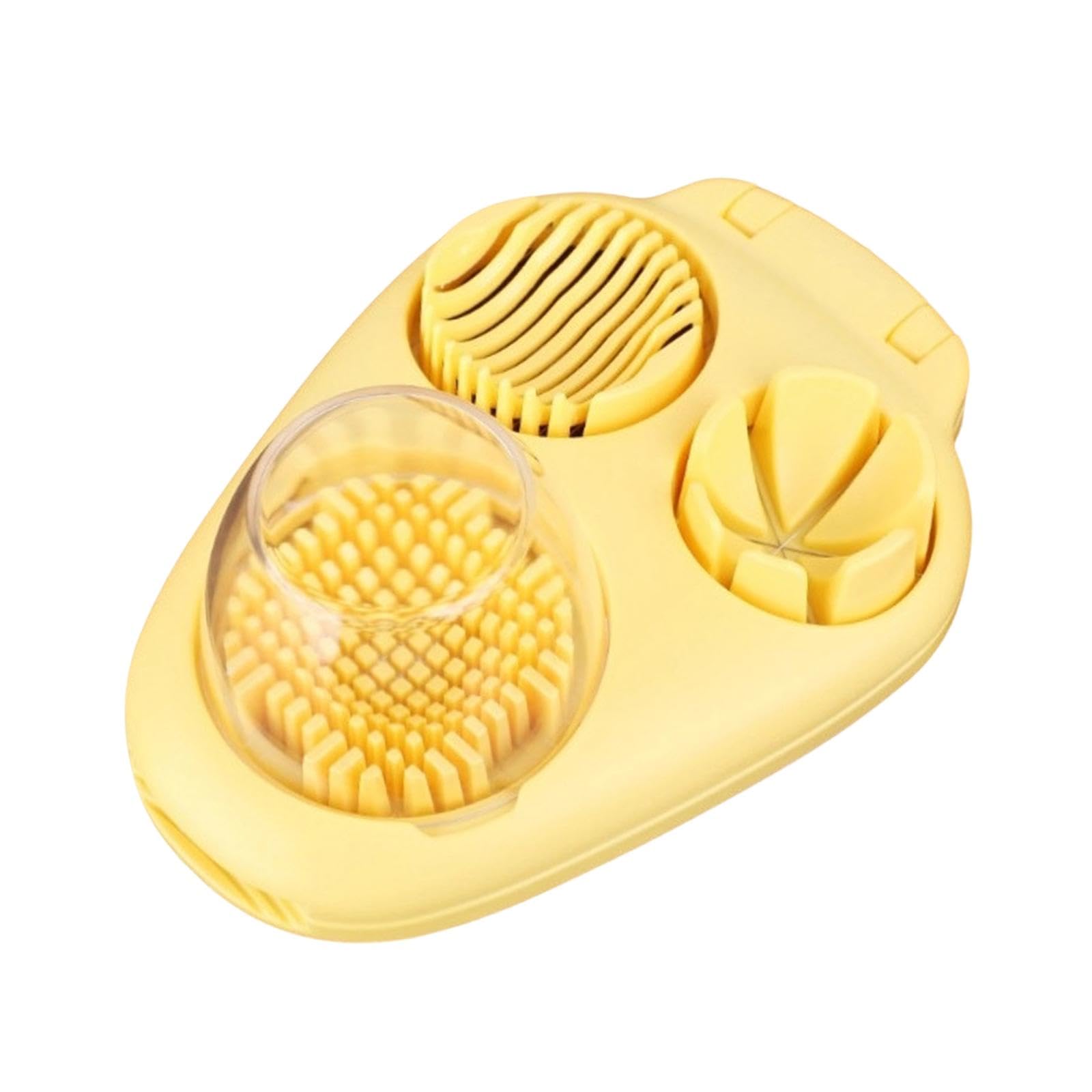 Eierschneider für hart gekochte Eier mit Behälter, 3-in-1-Schneider, Würfelkeil für Kiwi-Pilz, Erdbeersalat, Vorbereitung, 20 x 14,5 x 8 cm