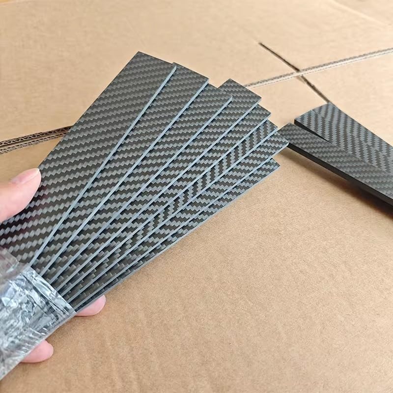 1pcs 3K Carbon Fiber Sheet Thickness 0.2-6mm High Strength Carbon Fiber Board Carbon Strip Carbon Flat Strip Can Be Customized (3.0x24x550mm)