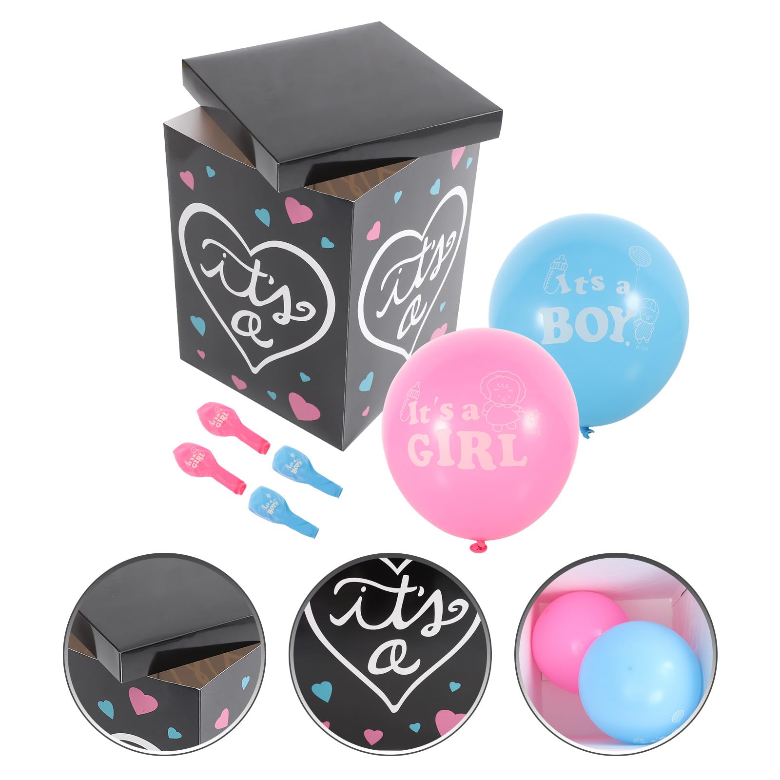 Scatola Rivelazione Genere Palloncini, Carta e Plastica