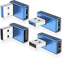 Vista 10 de AreMe Adaptador USB 3.0 de 90 grados, paquete de 4, ángulo hacia arriba y hacia abajo, ángulo izquierdo y recto USB A macho a hembra, extensor