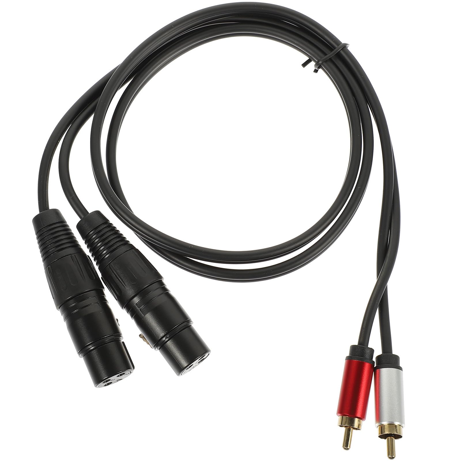 Cable RCA a XLR macho de 1m balanceado con doble conector hembra RCA para consola 8