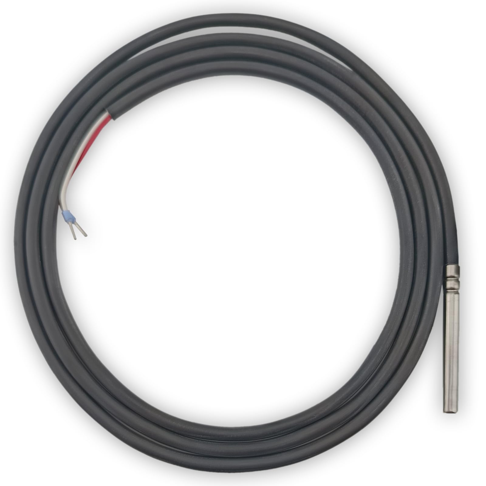 PT1000 Temperaturfühler 2er-Set – 5 m Silikonleitung | bis 200°C | Temperatursensor/Kabelfühler/Solarfühler | Made in Germany