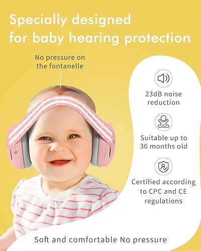 Miniatura 2 de Protección auditiva para bebés, auriculares con cancelación de ruido para bebés, orejeras con reducción de ruido para bebés y niños pequeños de