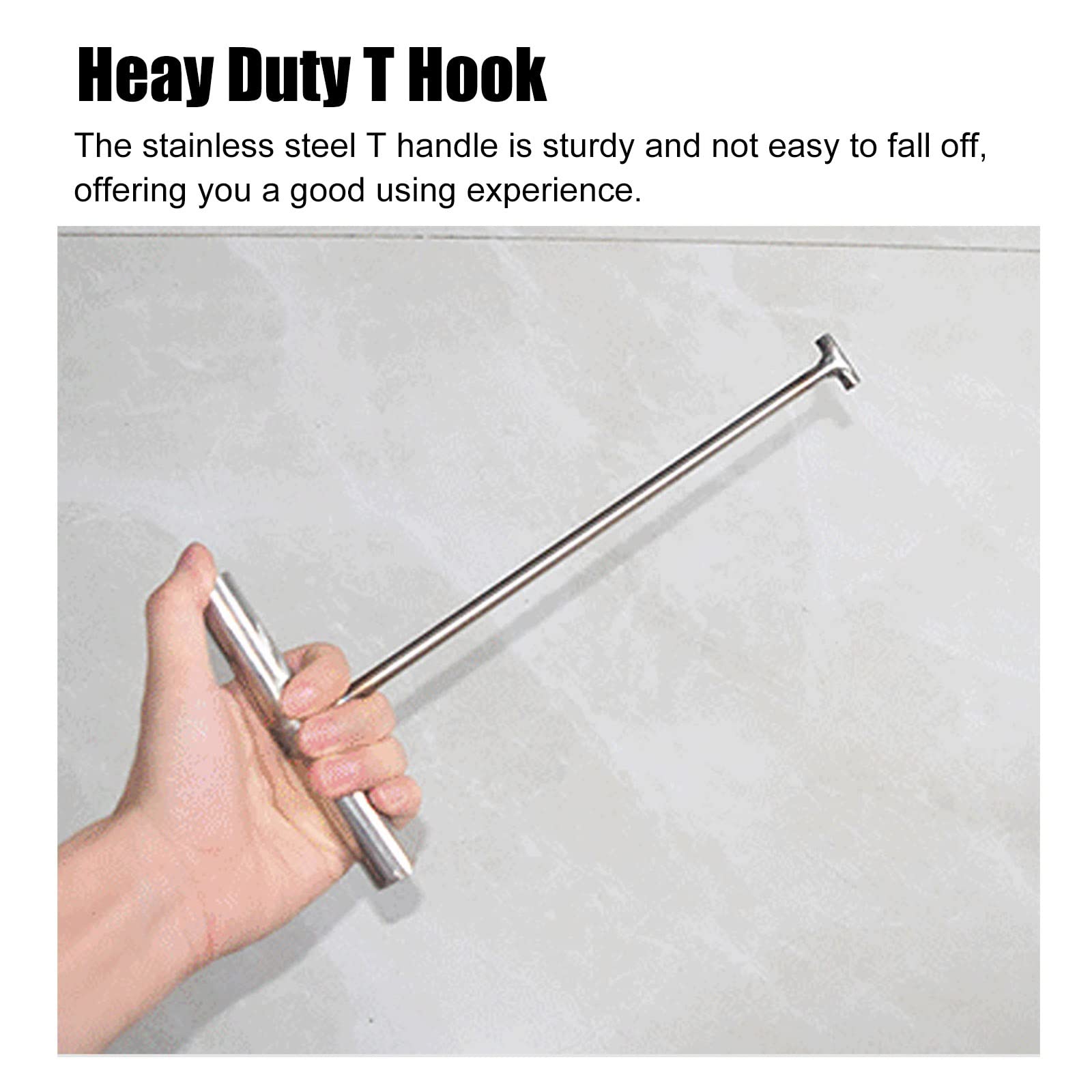 Gancio Per Tombino In Acciaio Inox - Lunghezza 50 Cm - Per Sollevamento Coperchi E Uso In Macelleria - Foto 7