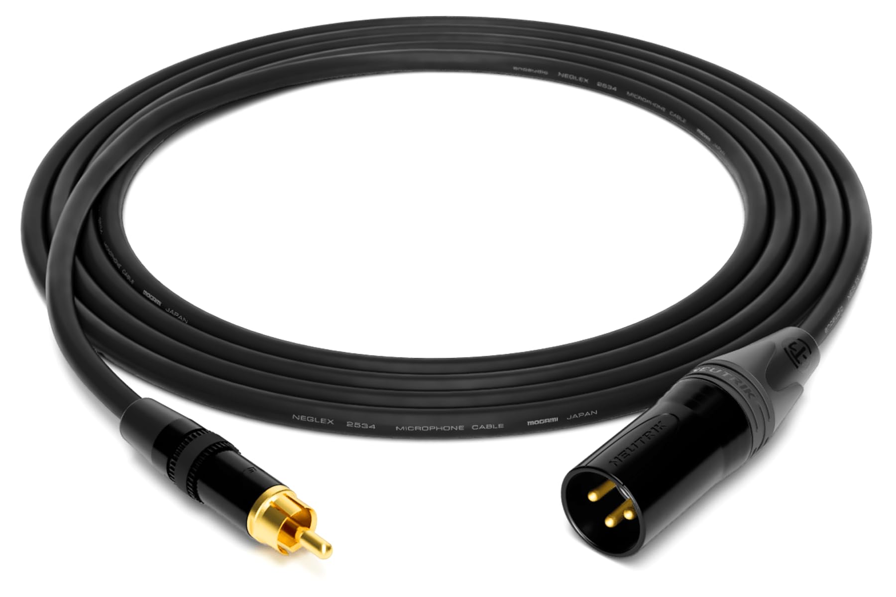 enoaudio Mogami 2534 Quad profesional Cable | Neutrik RCA – XLR macho | HiFi - 5,0 m
