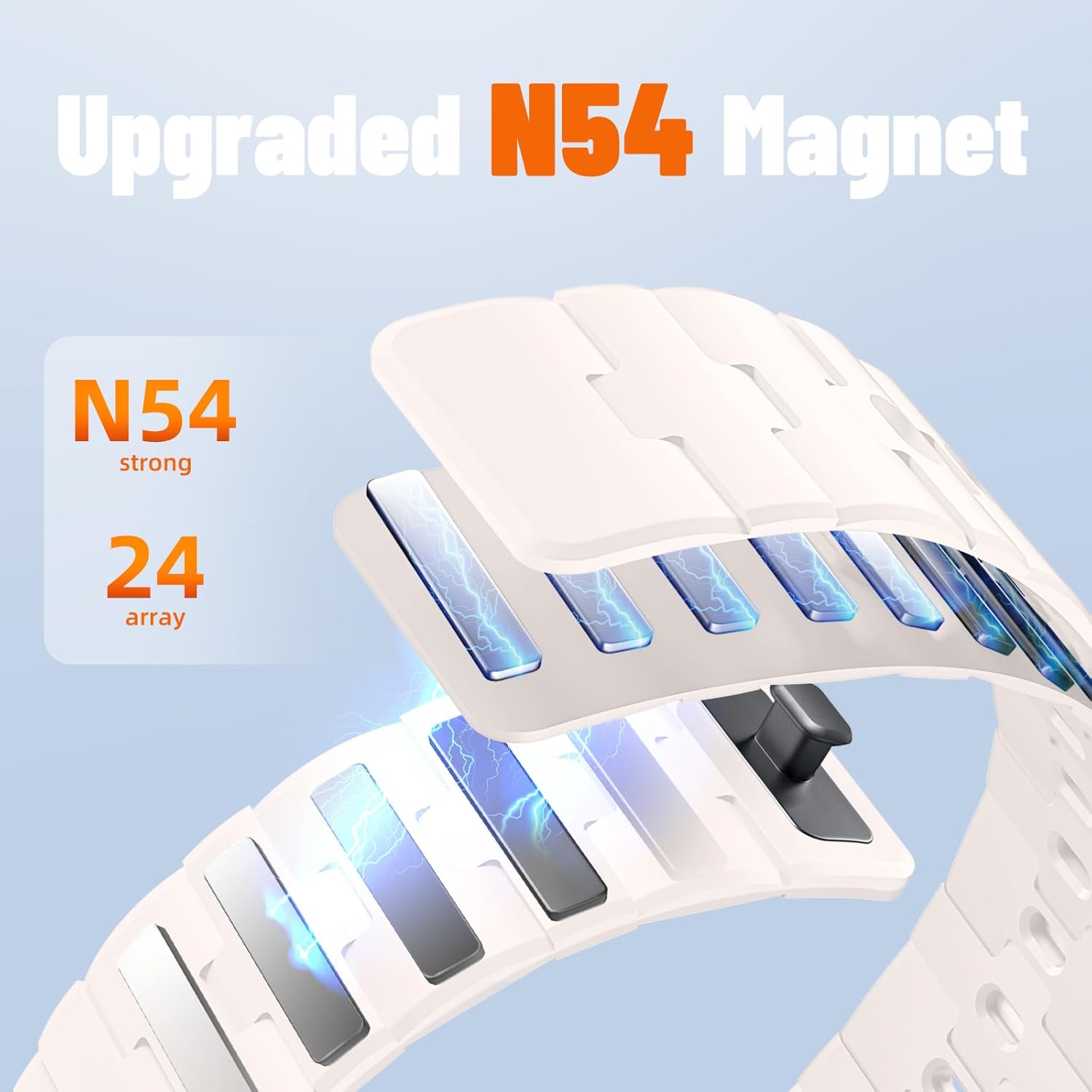 Bandletic Magnetic Silicone Watchband Compatible with Apple Watch Band 44mm 45mm 46mm 49mm 42mm 41mm 40mm 38mm Men Women, Strong Magnet Sport Strap for iWatch Series 11 10 9 8 7 6 5 4 Ultra SE 3 2 1