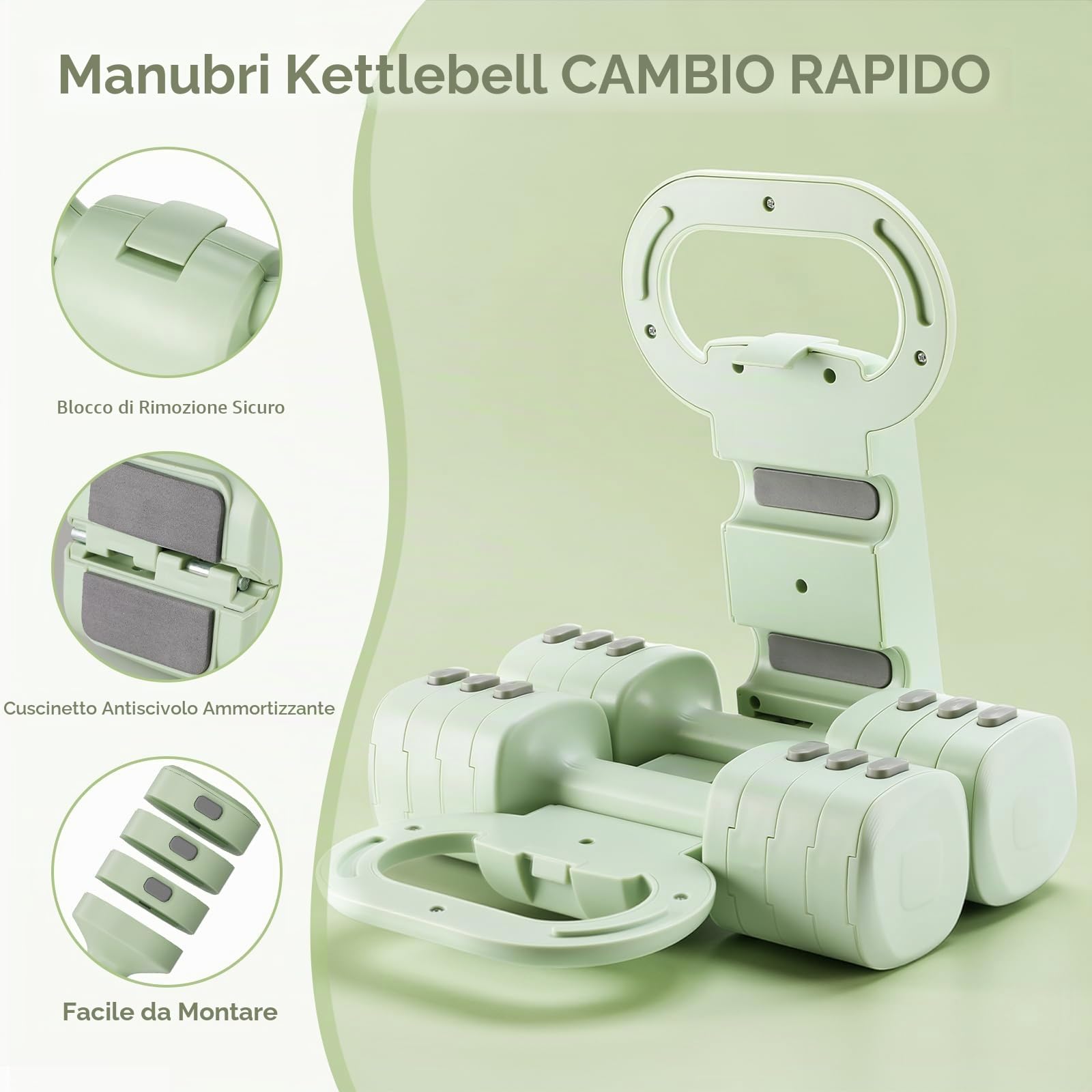 Set di 2 manubri regolabili da donna, 1-5 kg, set di 2 manubri 4 in 1, per donne e uomini, pesi per la palestra a casa, allenamento della forza a casa