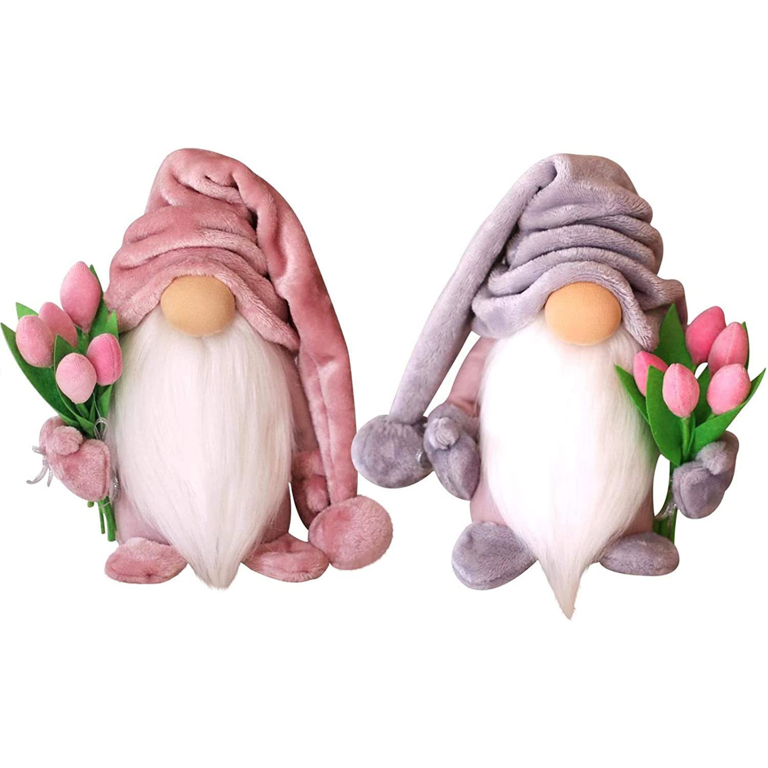 2Pc Valentine's Day Gnome Gonk Decorations,Handmade Gonks Faceless Dwarf Doll Gifts, Tabletop Gnomes Ornaments, gonks gifts for Valentine's Day Mother's Day (A)