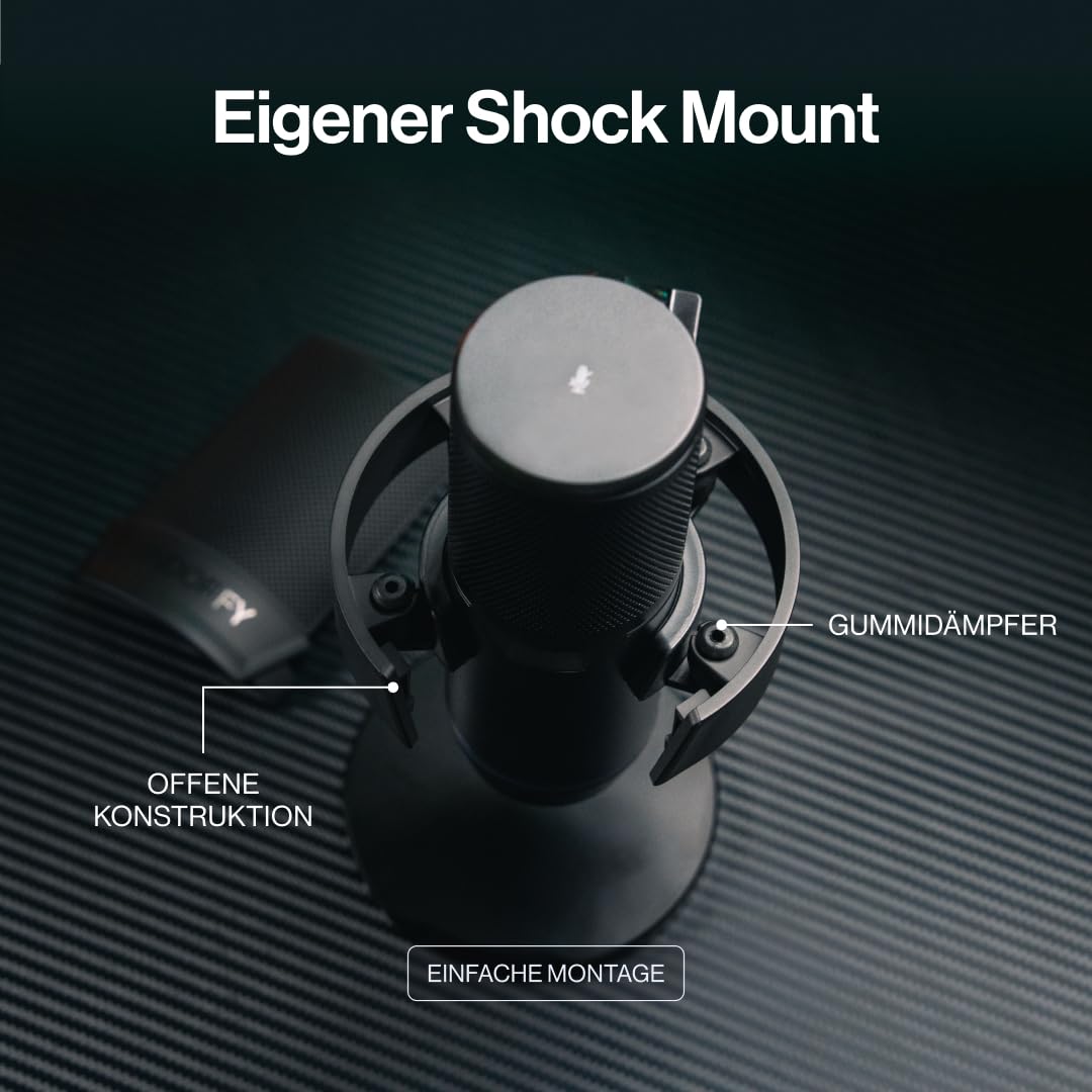ENDORFY Solum Microphone à condensateur USB C 2 Core | Niere, 24 bits/96 kHz, filtre anti-pop en métal, Shock Mount, Plug & Play, pour streaming, podcasts, jeux et enregistrements