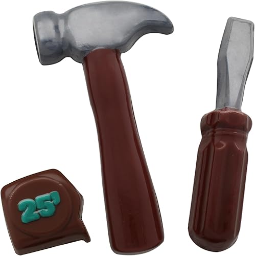 Miniatura 5 de Cybrtrayd Life of the Party Tools Hammer Saw Pliars Destornillador Molde de caramelo de chocolate en bolsa de polietileno protectora sellada impresa