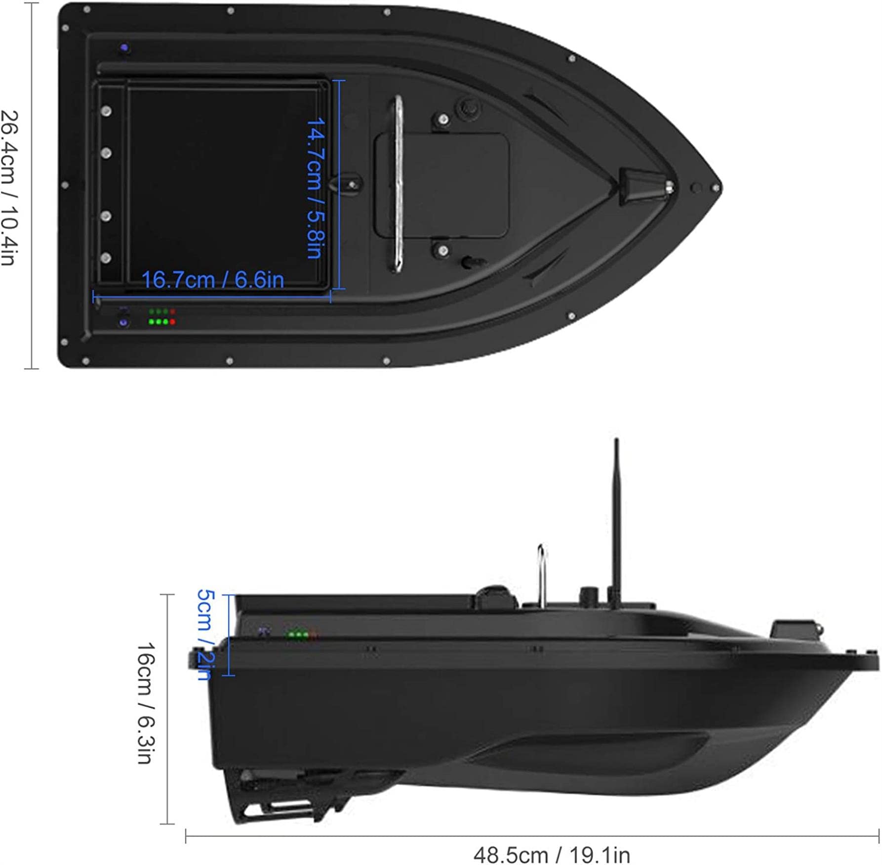 Barca di Esca da Pesca GPS con Grande Contenitore di Esca Automatica con 400-500m Posizionamento Remoto per Pesca E Ricreazione
