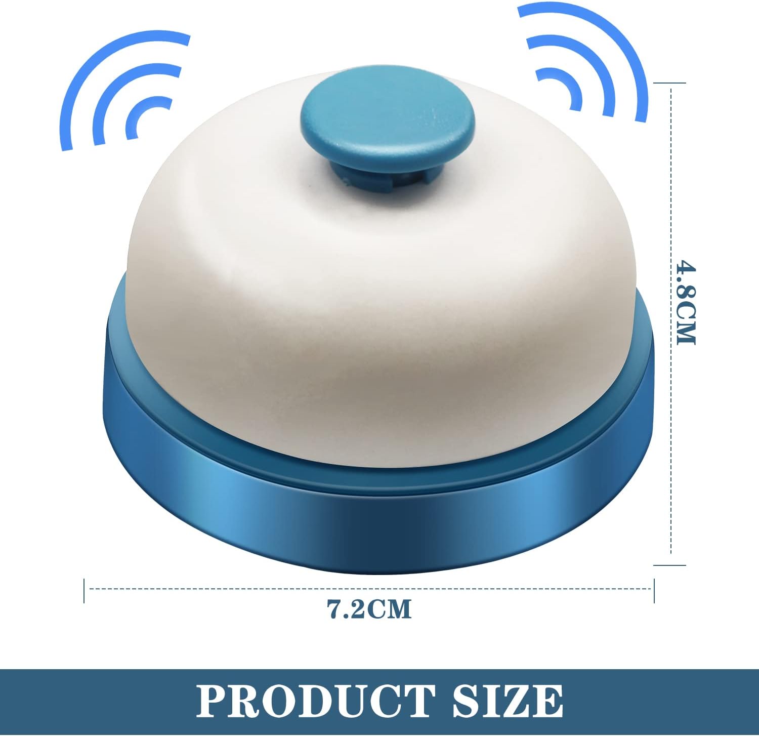 Call Bell,Service Bell Desk Bell Dinner Desk Bell Front Desk Bell,2.8 inch Metal Anti-Rust Desktop Call Bell for Hotels,Restaurants,Offices, Schools,Reception (Blue) : Office Products