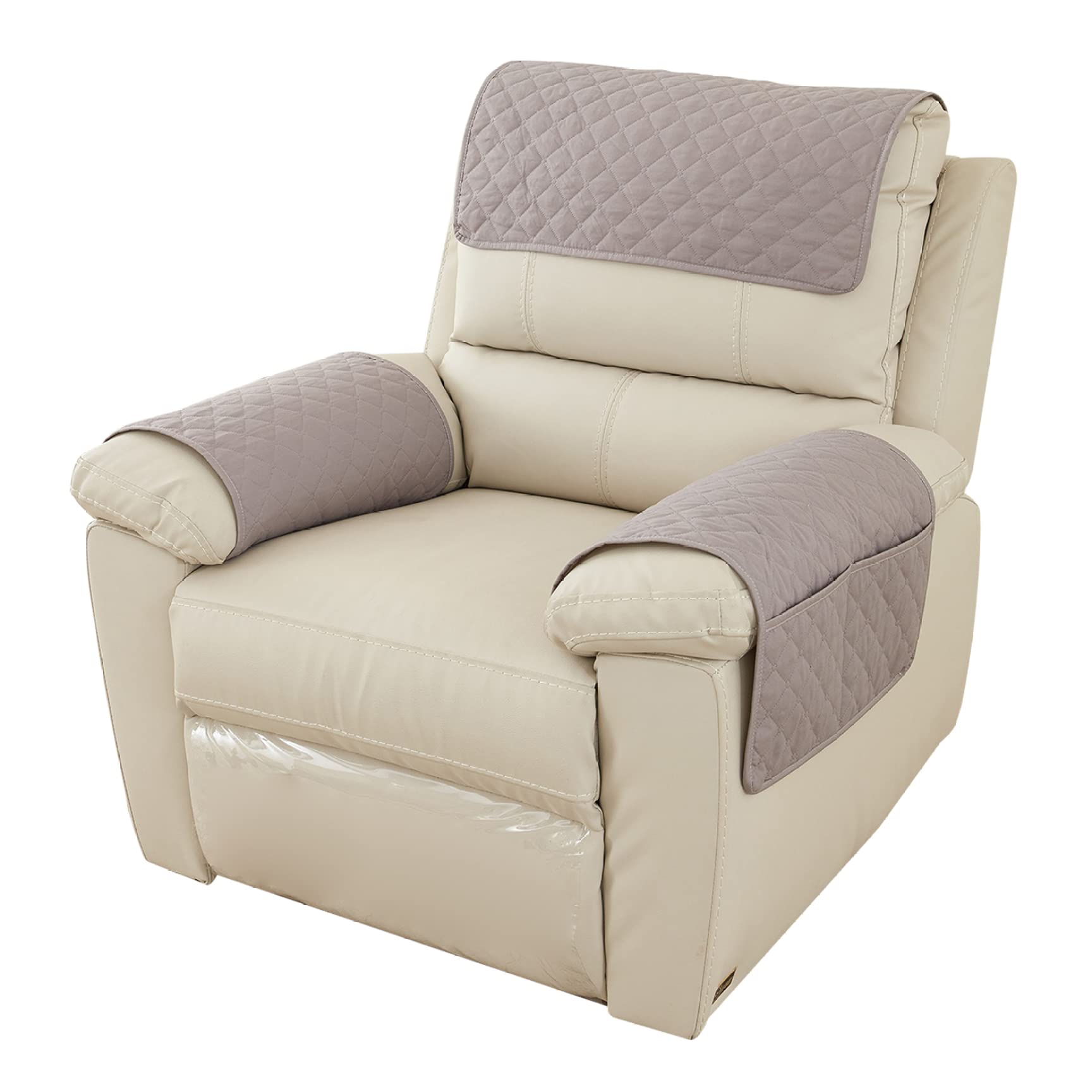 Set di 5 copribraccioli per divano, stile minimalista, con tasca laterale, in poliestere, antiscivolo, per divano, poltrona, accessori per interni e casa