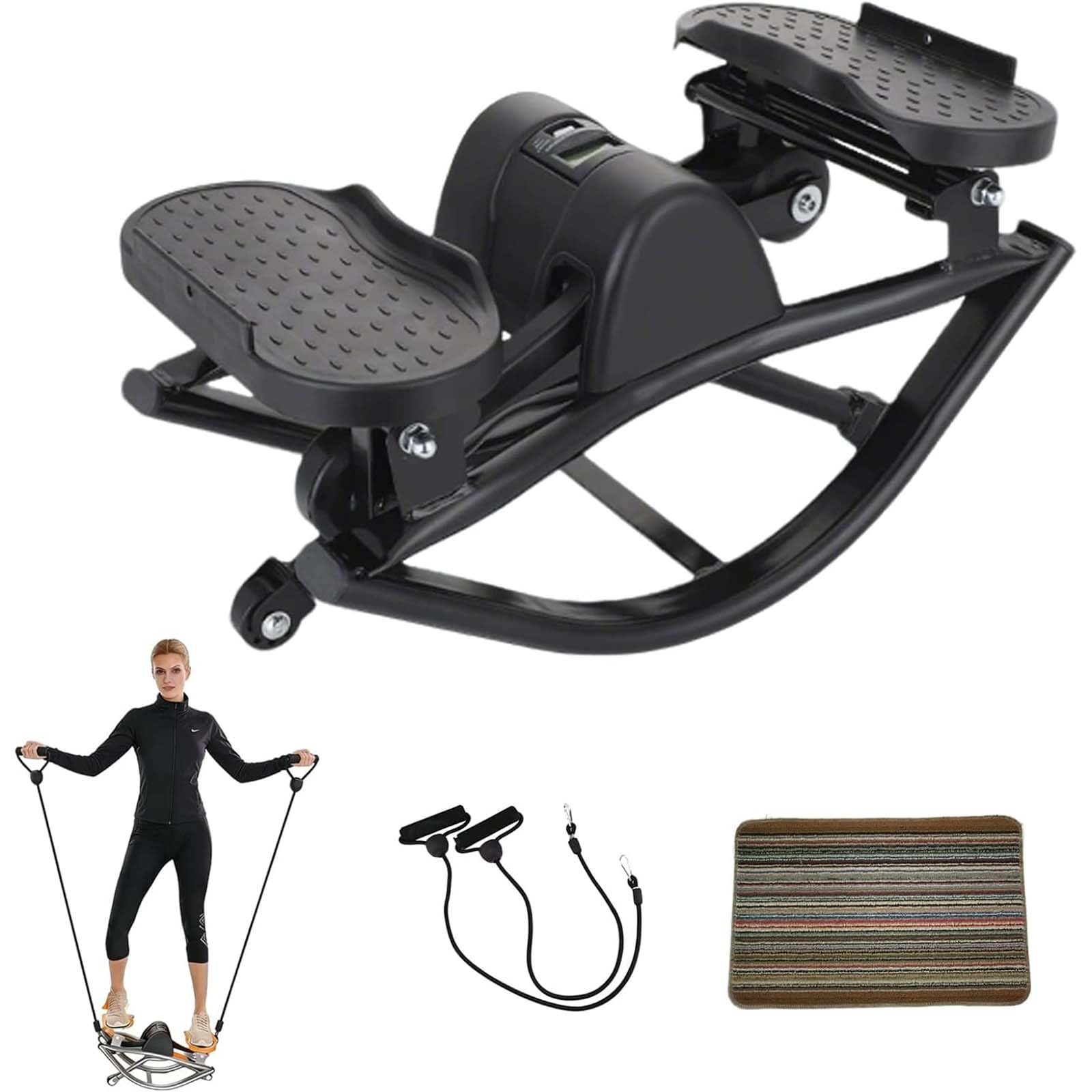 Stepper De Lado A Lado para Entrenamiento En Casa, Rock Stepper con Sistema Silencioso