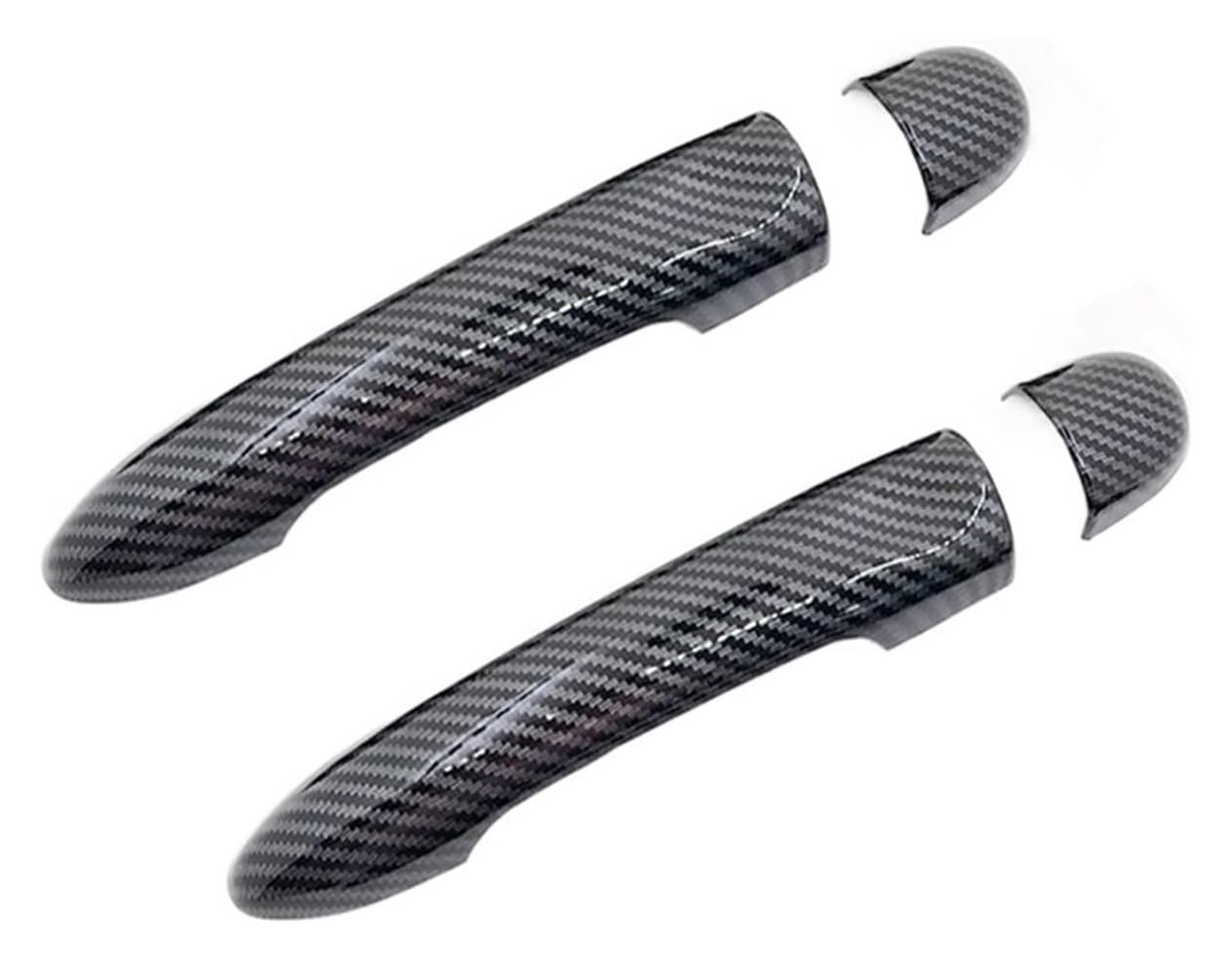 QWQTHGS Car Exterior Door Handle Cap for Zoe Z.E 2013-2019 Carbon Fiber Exterior Door Handle Cover Catch Trim Car Cap Accessories(No Keyhole No Button)