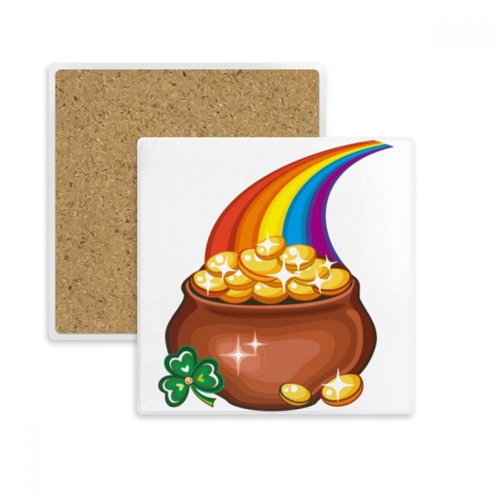 Coaster pour cadeau de la St.Patrick : dessous de verre trèfle coloré