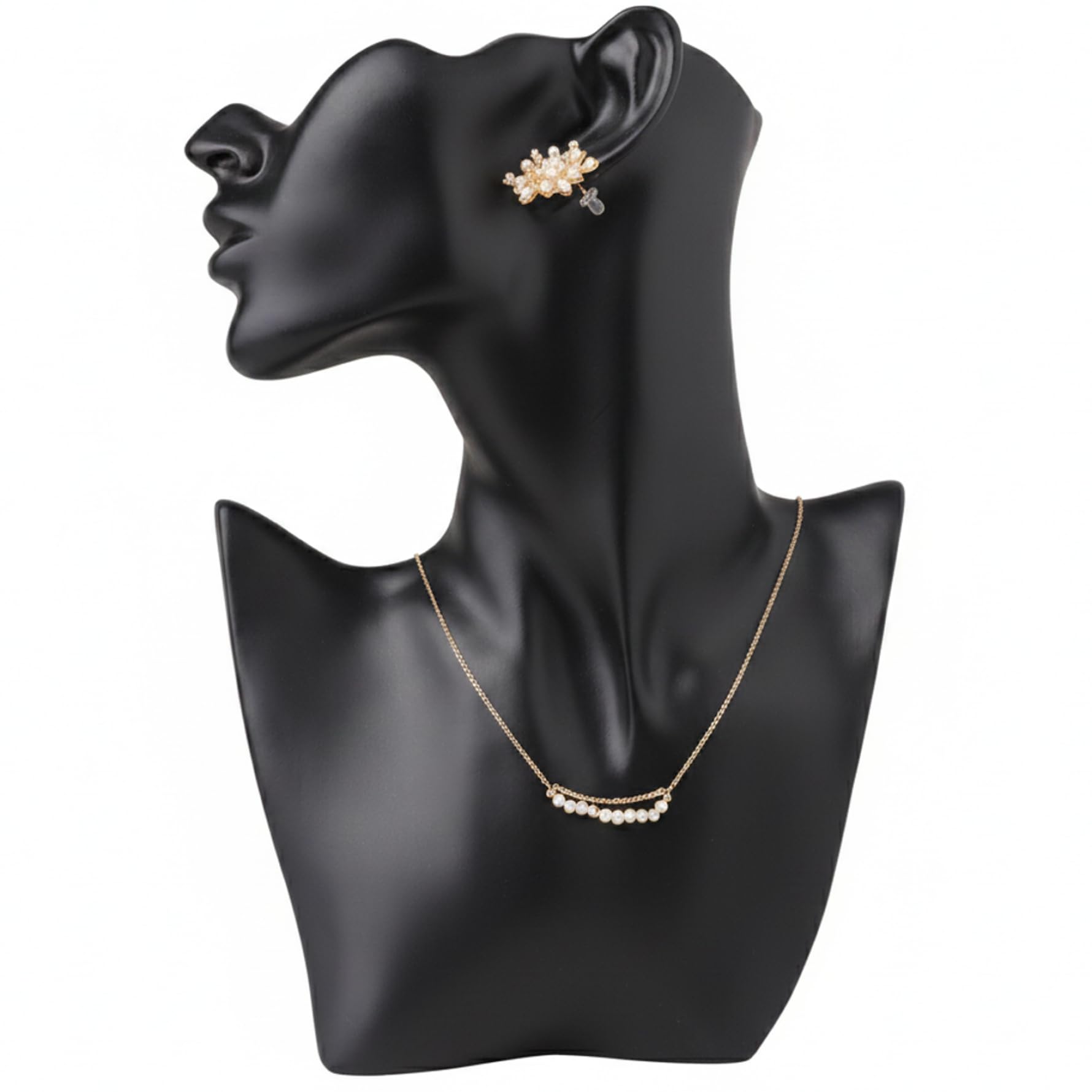 Mannequin de collier anti-emmêlement avec buste et main pour valoriser les parures