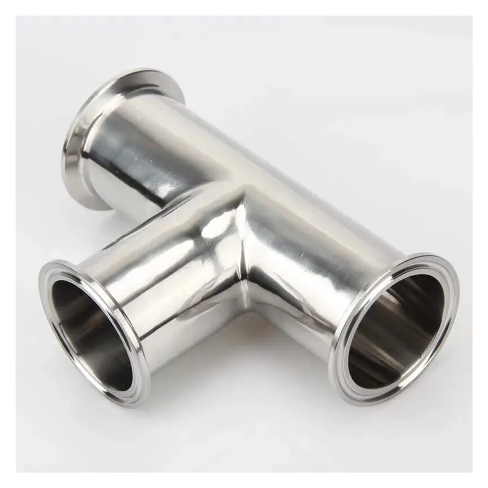 1Pcs 19mm-108mm O/D 304 Stainless Steel Ferrule 3 Way tee Connector Pipe Fitting 1.5"-4" Tri Clamp (57mm x Ferrule 77.5)