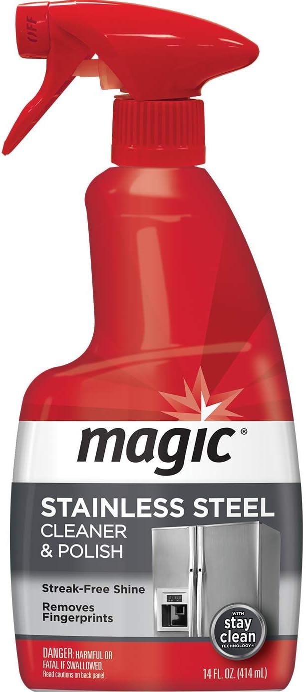 MAGIC Stainless Steel Cleaner & Polish Trigger Spray - Protects Appliances From Fingerprints and Leaves a Streak-free Shine - 14 fl. Oz. (3055)