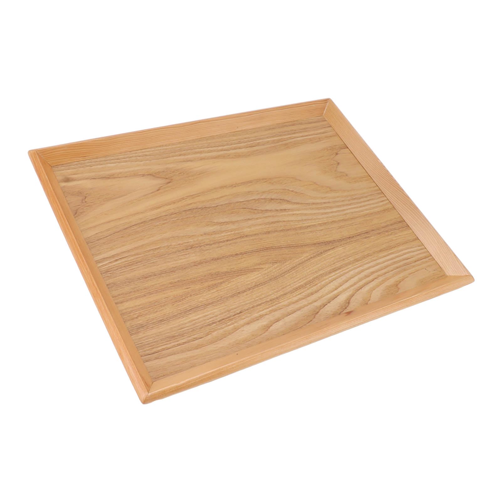 Vassoio rettangolare in legno Vassoio da portata multifunzionale spesso e durevole per cibo Pizza Raccolta di frutta Picnic all'aperto domestica Ufficio Legno composito 21,2 once (40*30,5 cm)
