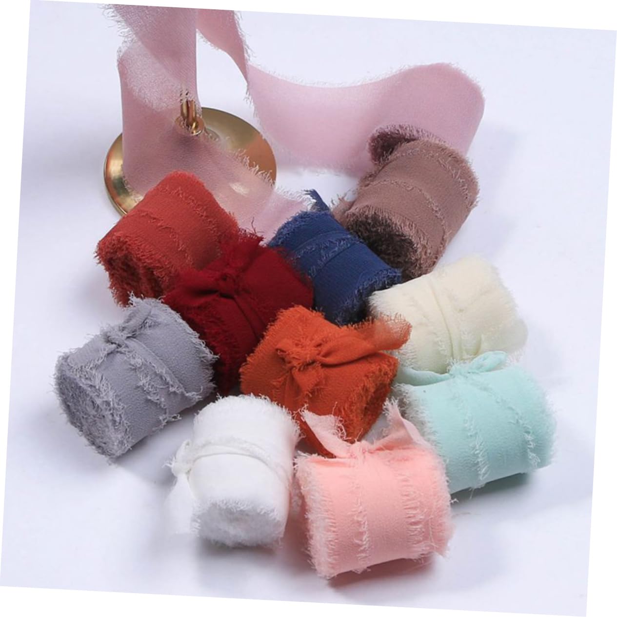 Veemoon 5 Sätze Zartes Geschenkband Burgund Verpackung Bänder Für Handwerk Rosa Organza Seide Handgefertigtes Blumenband Fransenband Aus Polyester Multifunktionales Haarband 2 Rollen * 5