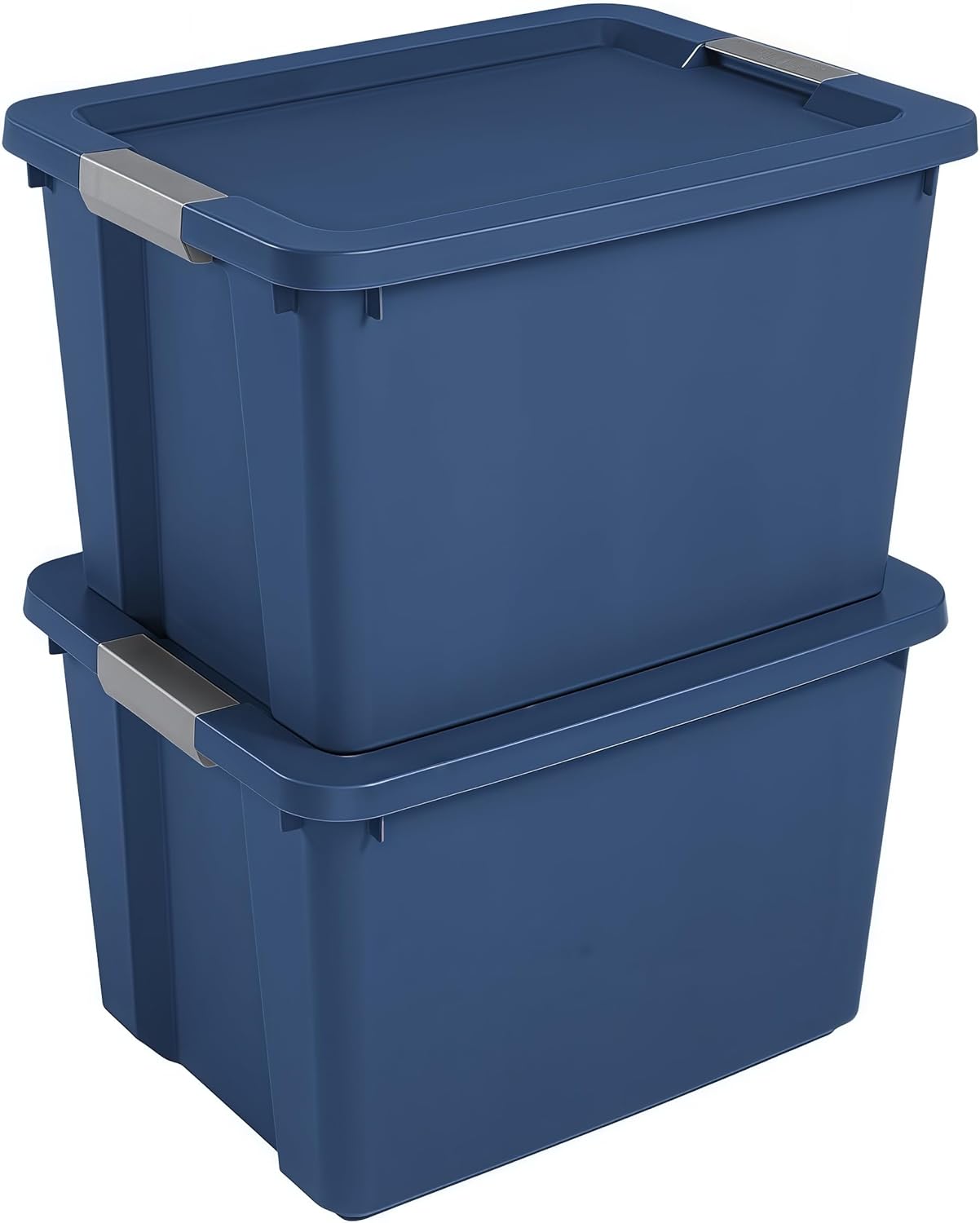 （2 Pack） 20 Gallon Large Storage Bins with Lids, Heavy Duty Stackable Plastic Storage Containers, Durable Totes for Garage, Basement, Office Organization