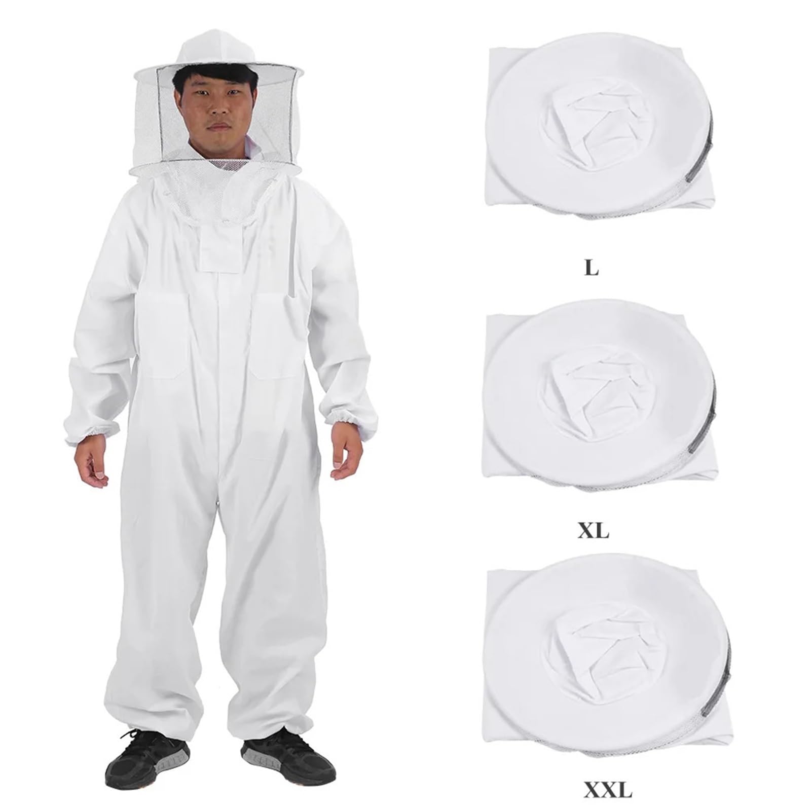 Traje De Abeja Traje de protección for apicultor, traje profesional transpirable de cuerpo entero, equipo de protección for apicultura.(XXL)
