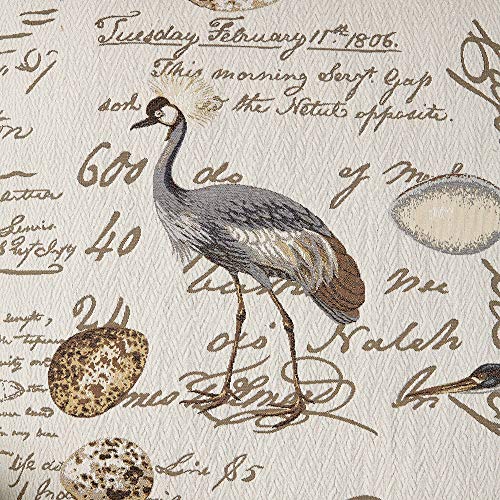 Kensington Hill Birdsong Script and Bird Patterned Recliner Chair Armchair Comfortable Push Manual Reclining Footrest Adjustable Upholstered Bedroom Living Room Reading Home Relax Office - Image 4