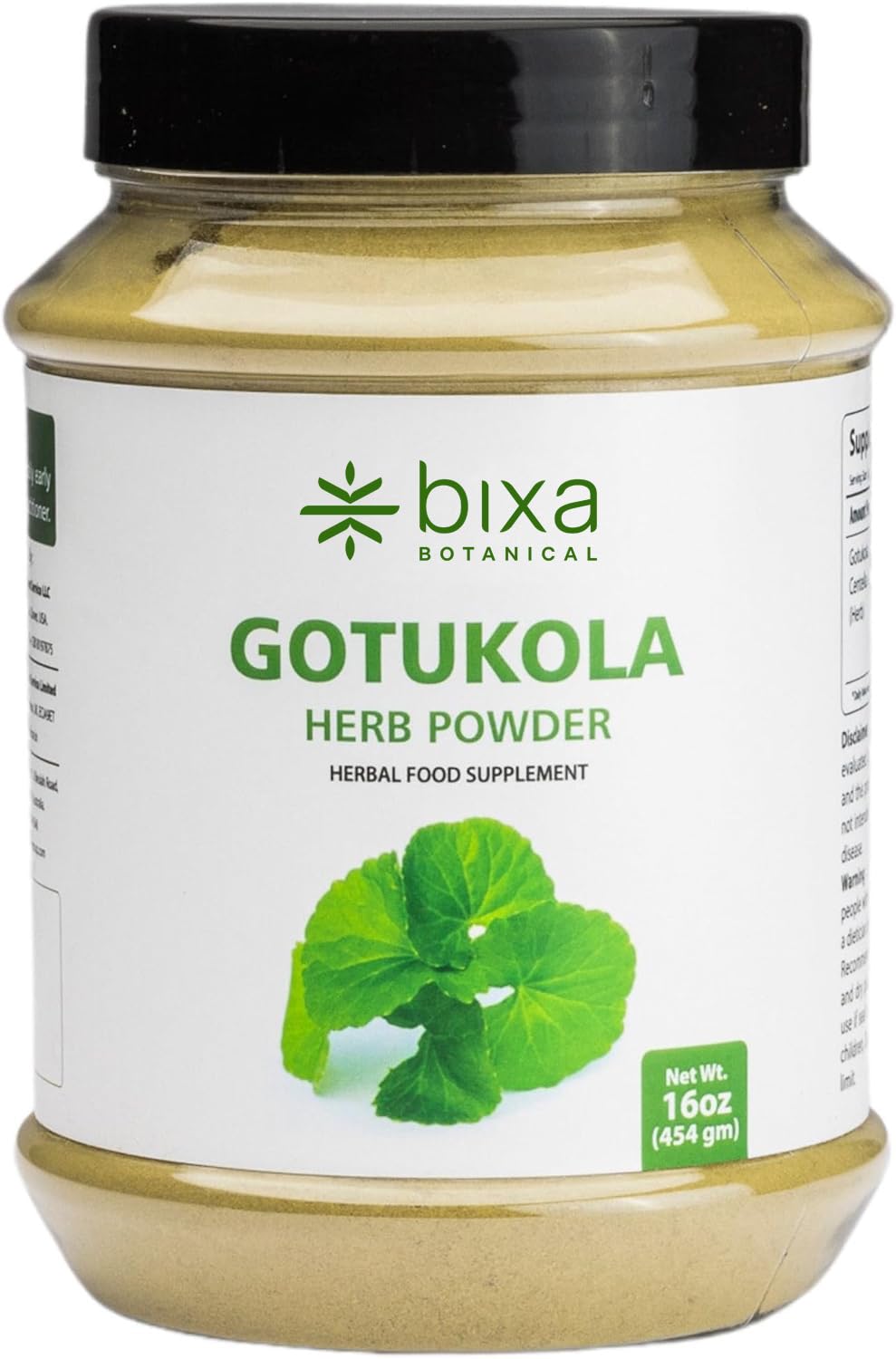 bixa BOTANICAL Pure Gotu Kola, Centella Asiatica Powder, 16 Ounce