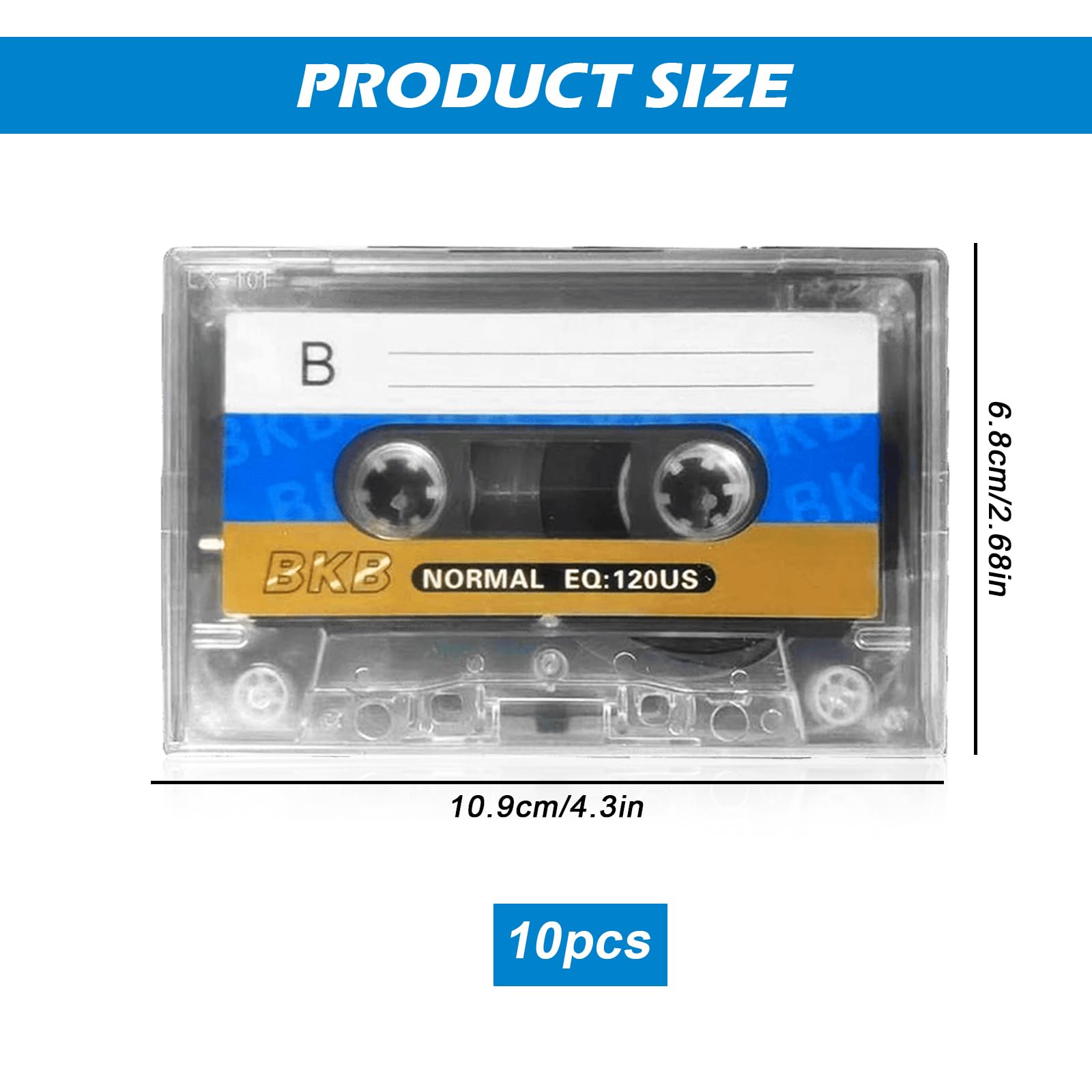 Lot de 10 cassettes audio vides 60 min faible bruit pour enregistrement conférences séminaires