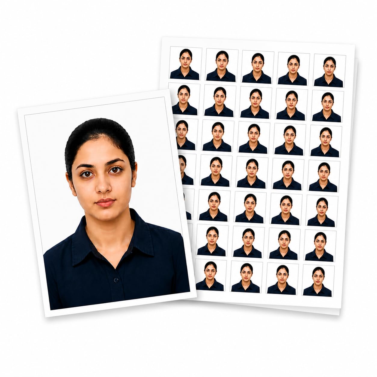 Premium Passport Size Photo | Pack of 36 Passport Size Photos 3.5 cm x 4.5 cm | Printed on 260 GSM Resin Coated Gloss Photo Sheet | High Quality ID & Document Photos-image-21