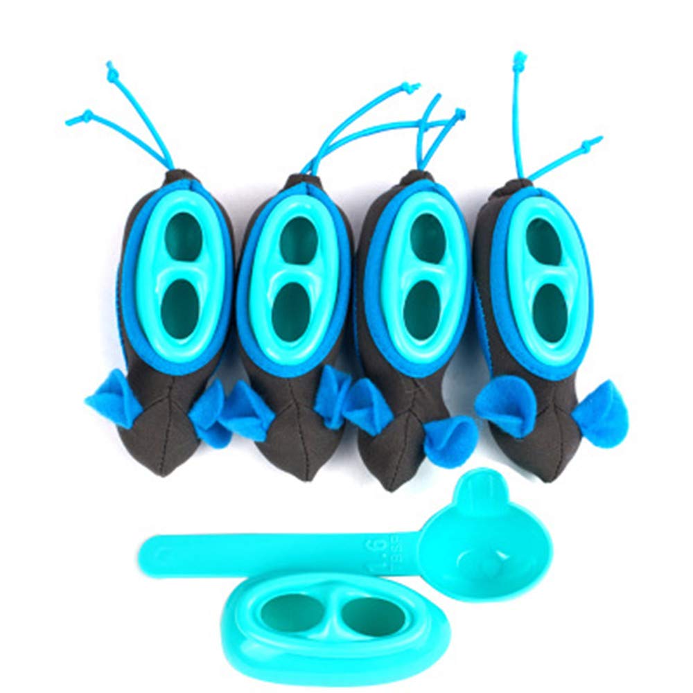 Mumoo Bear 5pcs Creative Pet Cat Feeding Toys, Realistic Mouse Props Leakage Food Container for Kitten Indoor Outdoor Slow Feed Toys, Hunting Feeder Set