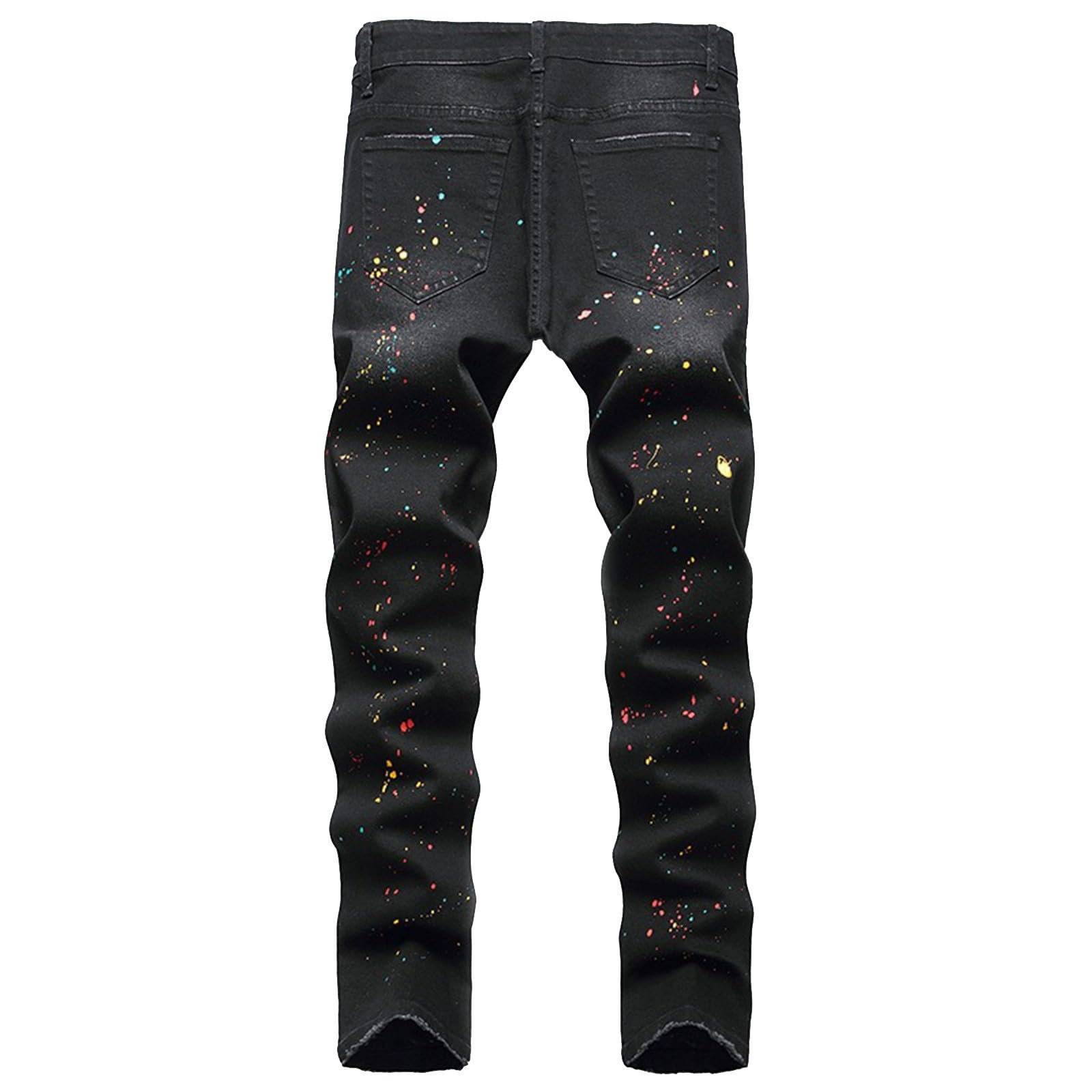 Jeans da Uomo Strappati, Pantaloni Jeans Uomo Strappati Elasticizzati Pantaloni Lunghi Casual Denim Stretch Strappati Skinny Moda Jean Sportiva Jogging Jeans da Lavoro Jeans Moto Casual E Versatili