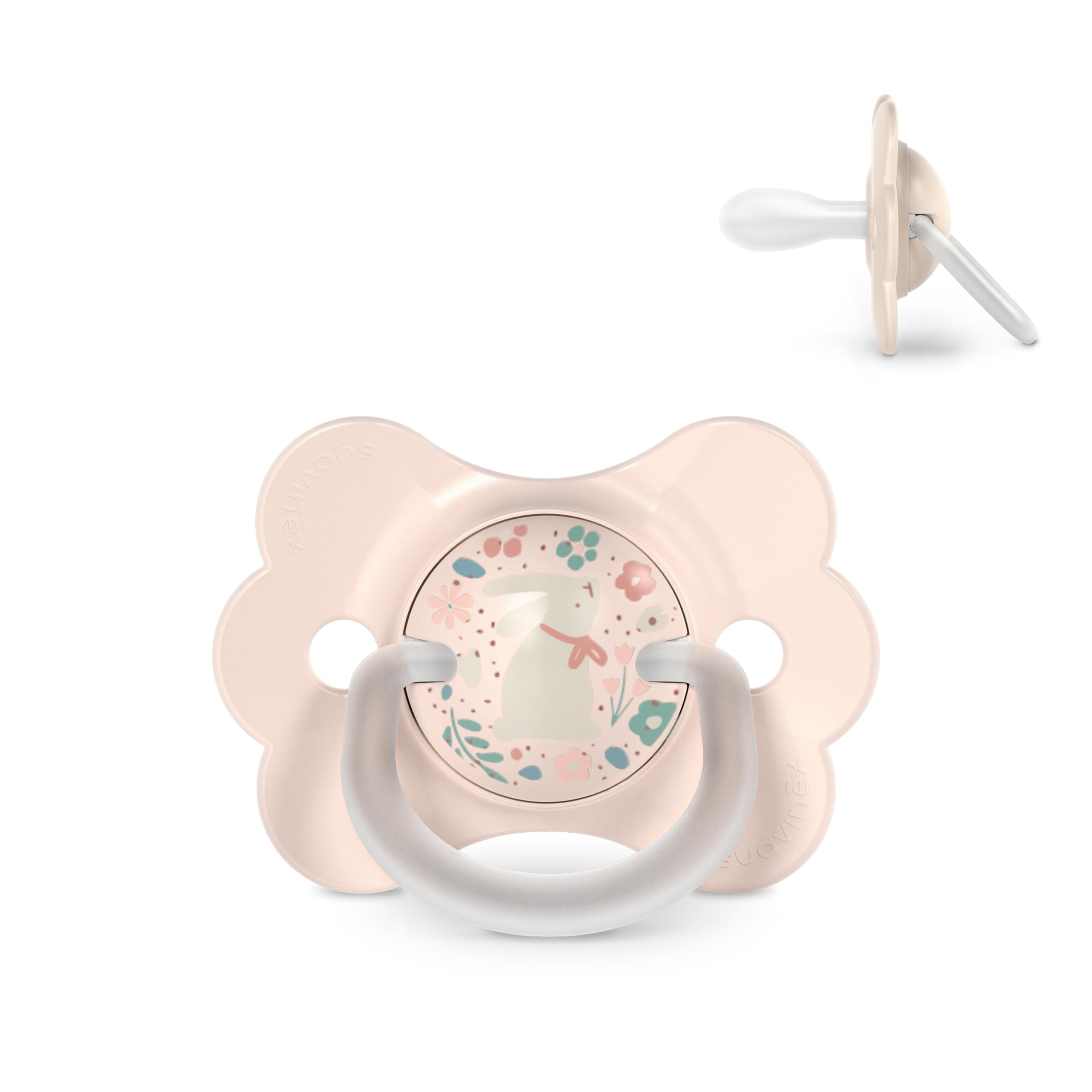Suavinex, Chupete Bebés 6/18 Meses, con Tetina Fisiológica de Silicona SX Pro, Simétrica, Plana y Flexible, Respeta el Desarrollo Bucodental, con Anilla, Forma que Evita Rozaduras, Wonder Liso Beige — view 13