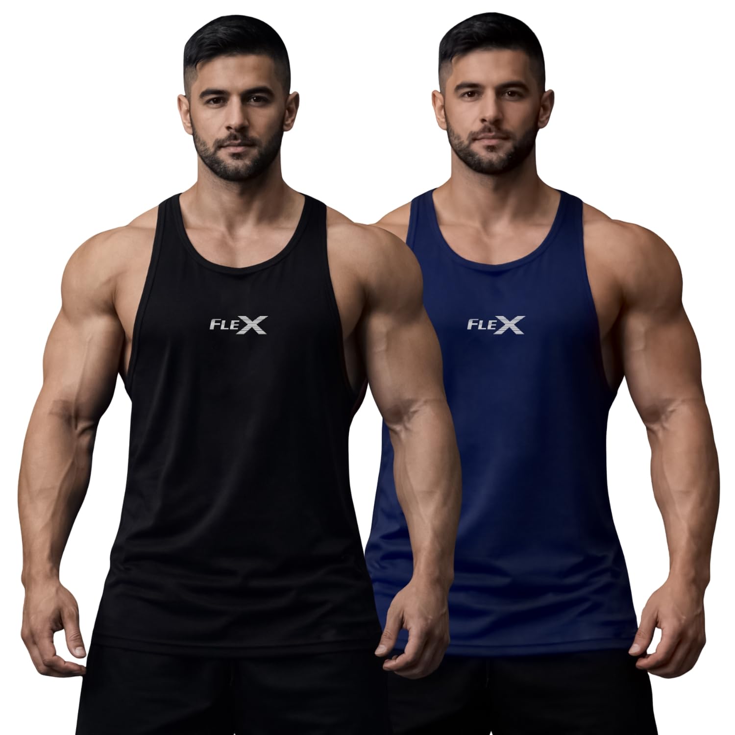 jump cuts || Mens || Printed || Round Neck || Sleeveless || Polyester || Vest- (Pack of 2)-picture-34