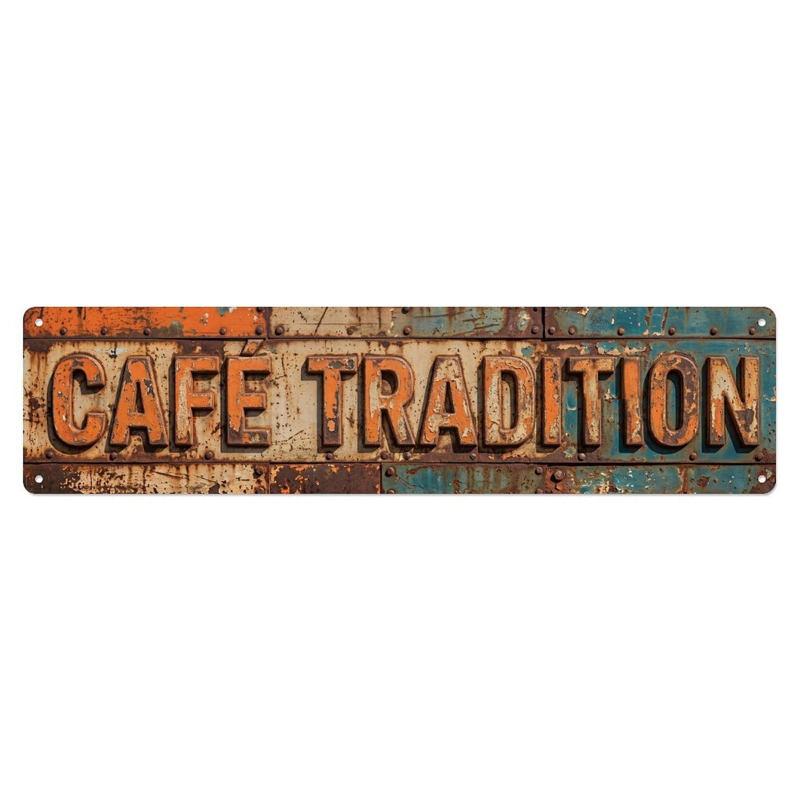 Coffee Tradition Decor Metal Tin Sign