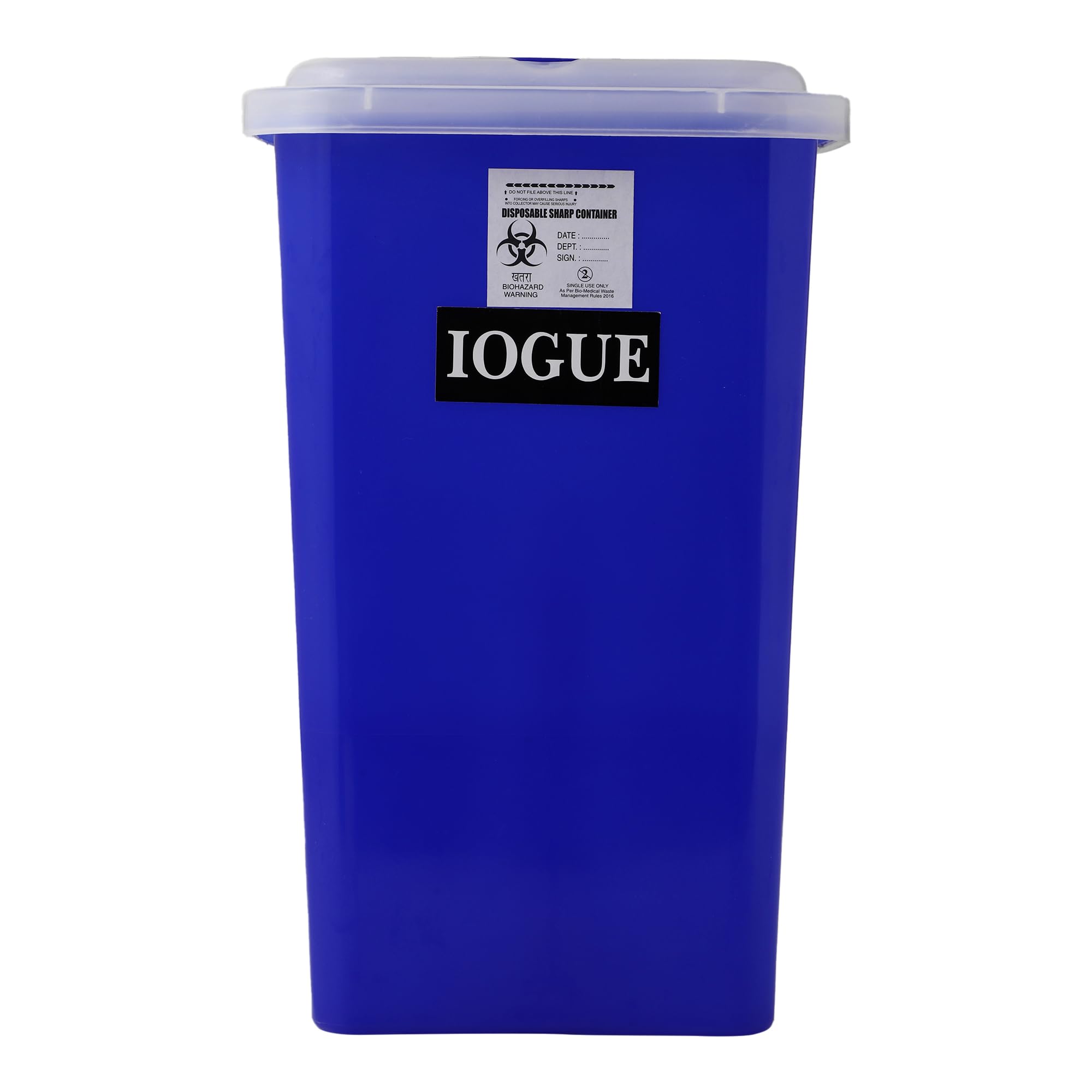 White 10L Medical Waste Sharps Container - Puncture-Proof Biohazard Disposal Box for Needles and Glass Waste (White)-image-8