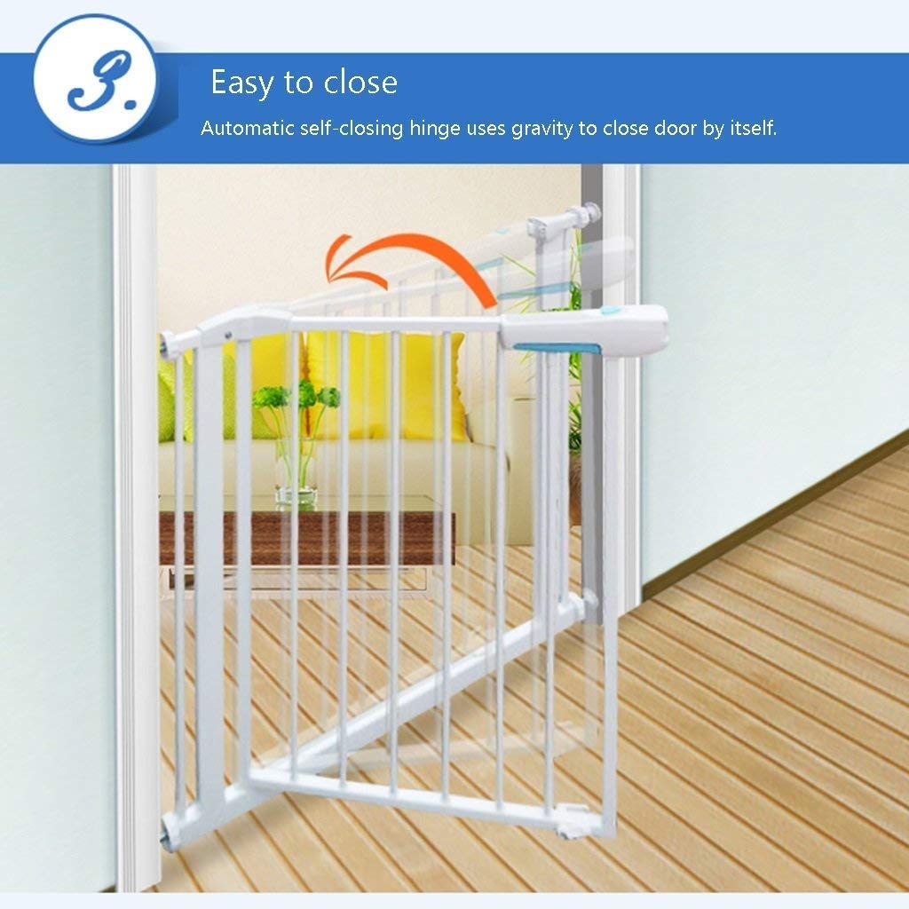 Pet Playpens Szeroki Portyk Bramka Schodowa Bramka Dla Dzieci Wytrzymała Metalowa Bramka Bezpieczeństwa Z Obsługą Jedną Ręką I Trwałością. Klatki Schodowe Montowane Ciśnieniowo/82.1-89.4Cm