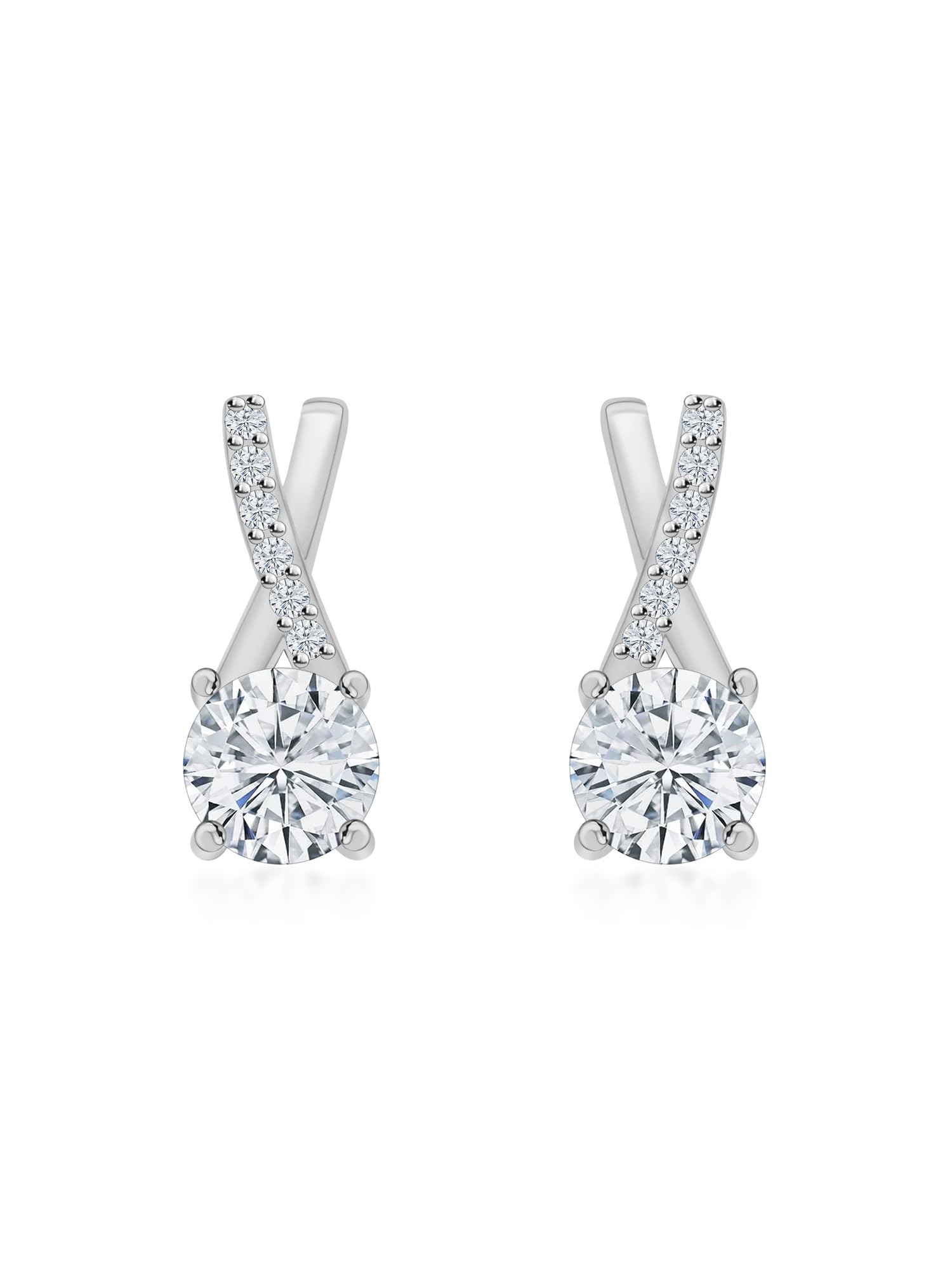Ornate Jewels 925 Silver American Diamond Stud Earrings for Women and Girls | With Certificate of Authenticity & 925 Stamp | Life-time Warranty* (B09XQSGPMX) Amazon Price History, Amazon Price Tracker