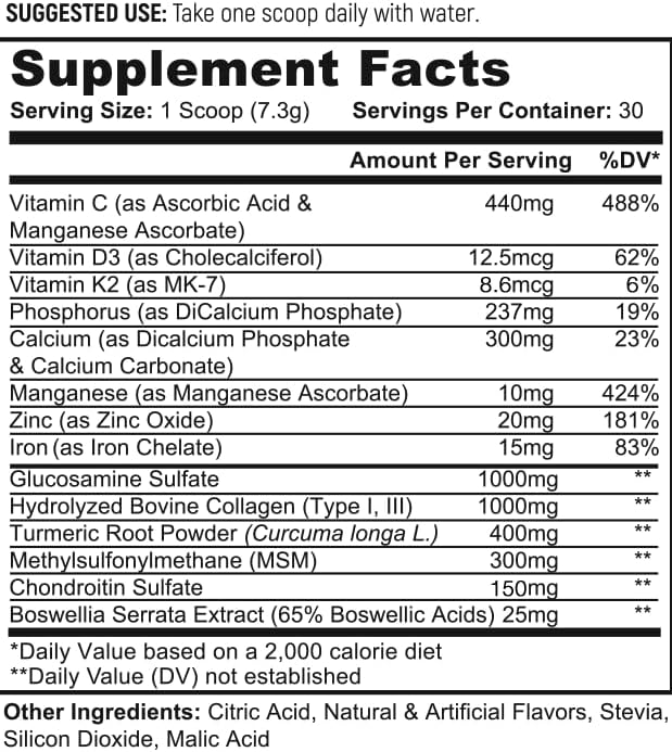 Navan Spine and Disc Osteo Bone Strength & Density Supplement Powder with Calcium, Phosphorus, Vitamin D, Glucosamine, Chondroitin, MSM, & Turmeric by Clinical Experts - Image 3