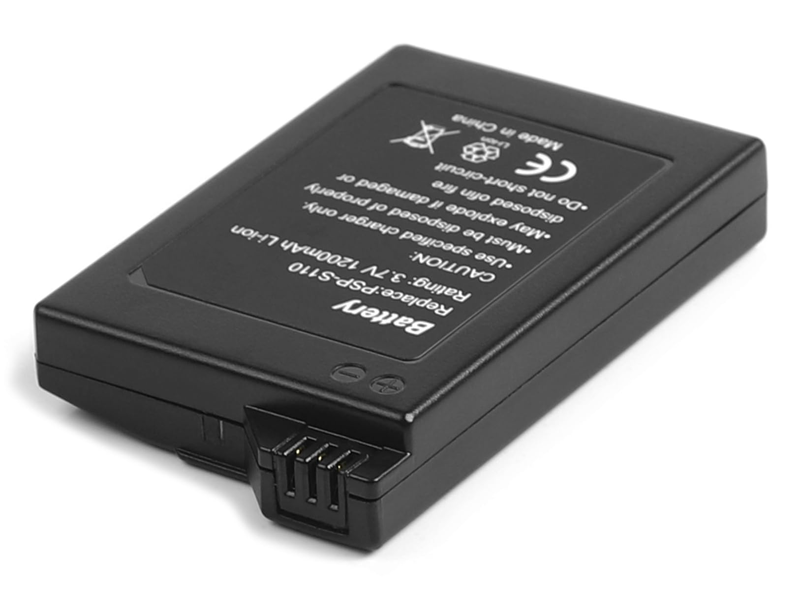 Batterie Li-ion 1200 mAh compatible avec Sony PSP-S110 PSP 2000 2001 2002 2003 2004 2006 2007 3000 3001 3002 3003 3004 3005 3008 3008 3008 010 Con. Batterie de rechange rechargeable pour