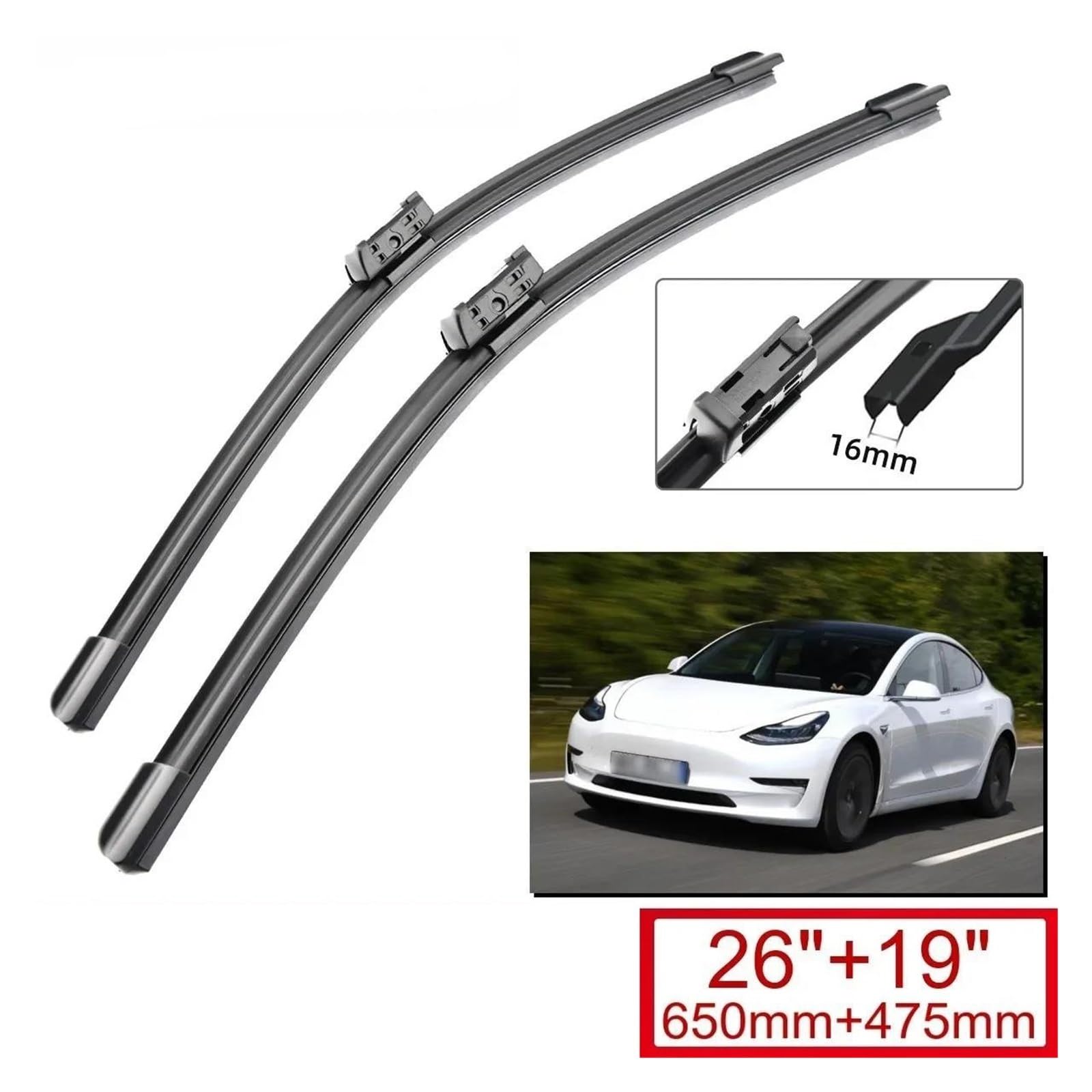 Spazzole Ricambio Tergicristalli Per Tesla Per Il Modello 3 2018-2022 Accessori Auto Parabrezza Anteriore Spazzole Tergicristallo Lavavetro Anteriore Tergicristallo Auto Spazzole Tergicristallo