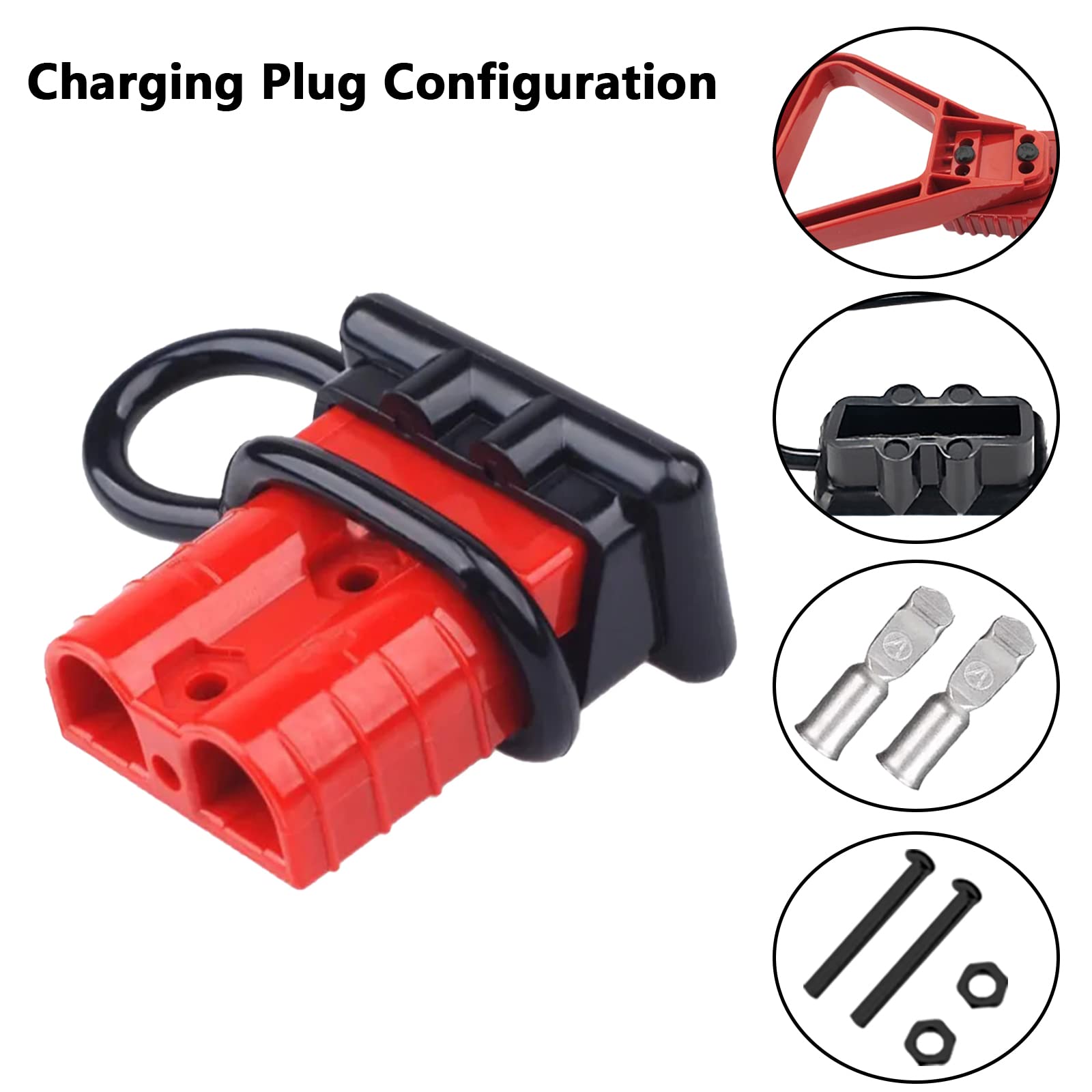 Kit 2 Connecteurs Rapides De Batterie 175A - Pour Câbles 1/0 AWG, Avec Capuchons Anti-poussière - 10